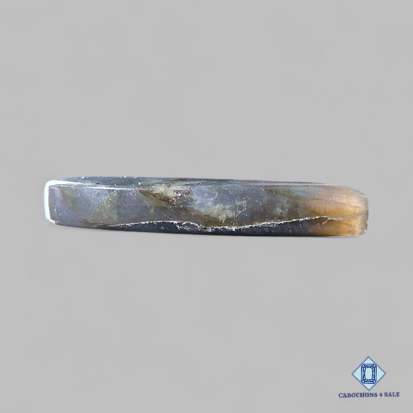 Cabujones de labradorita multicolor natural de 40 x 16 x 6 mm, de Madagascar, disponibles para la venta.