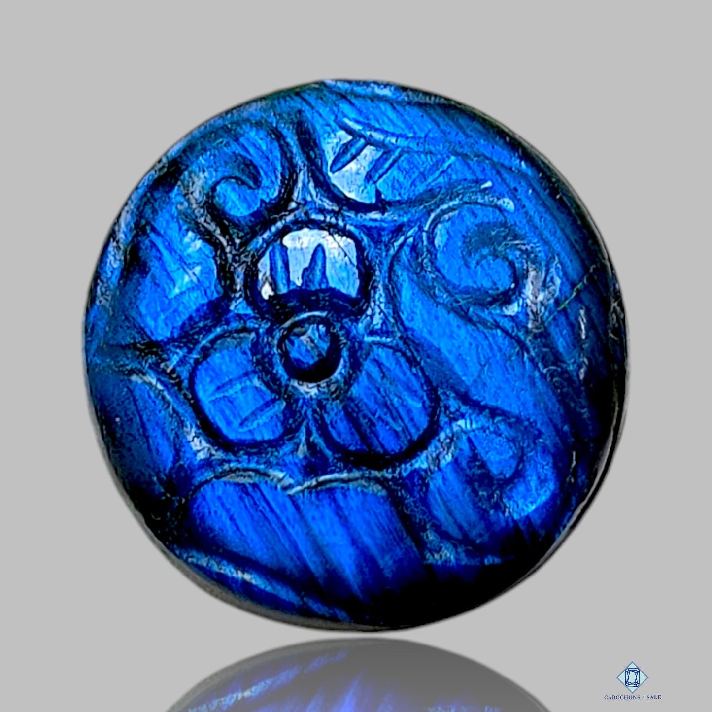 Blue Labradorite Round Carvings