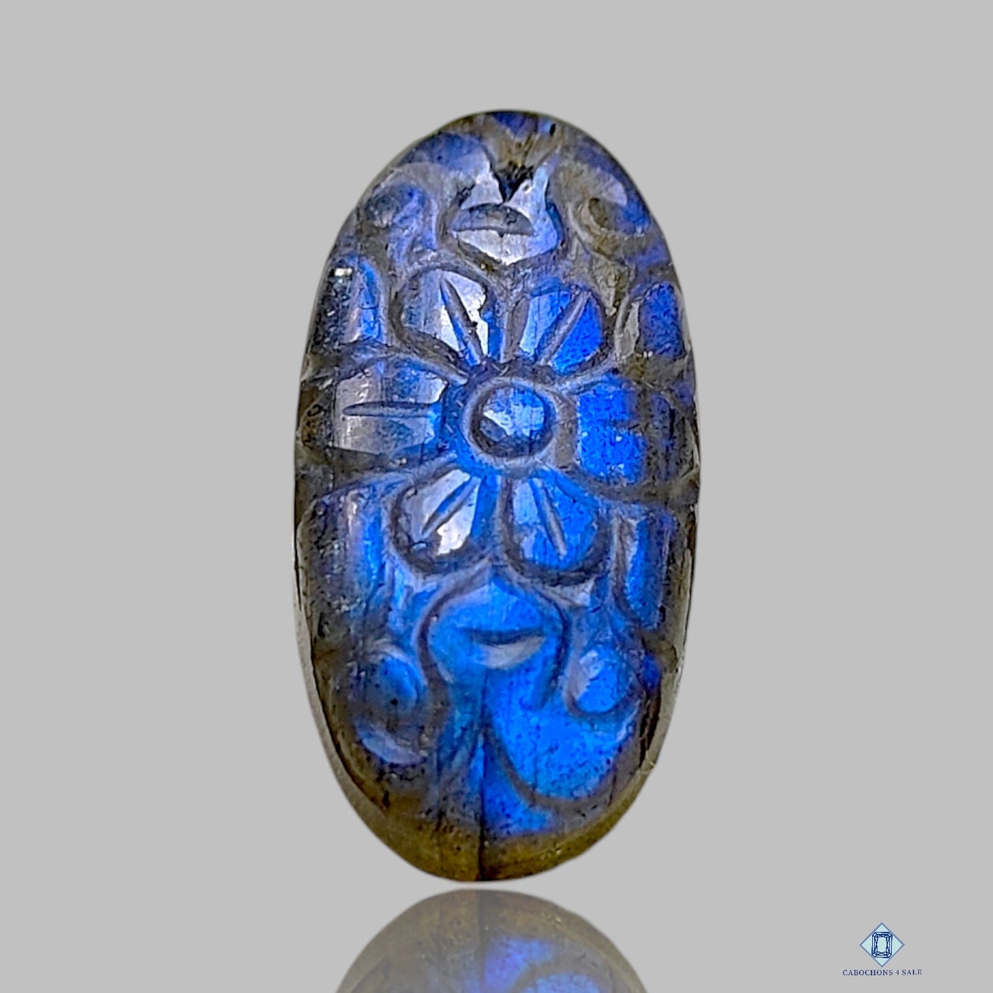 Blue Labradorite Oval Carvings