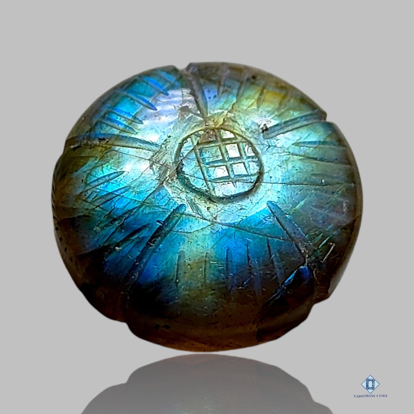 Multi color Labradorite Round Carvings