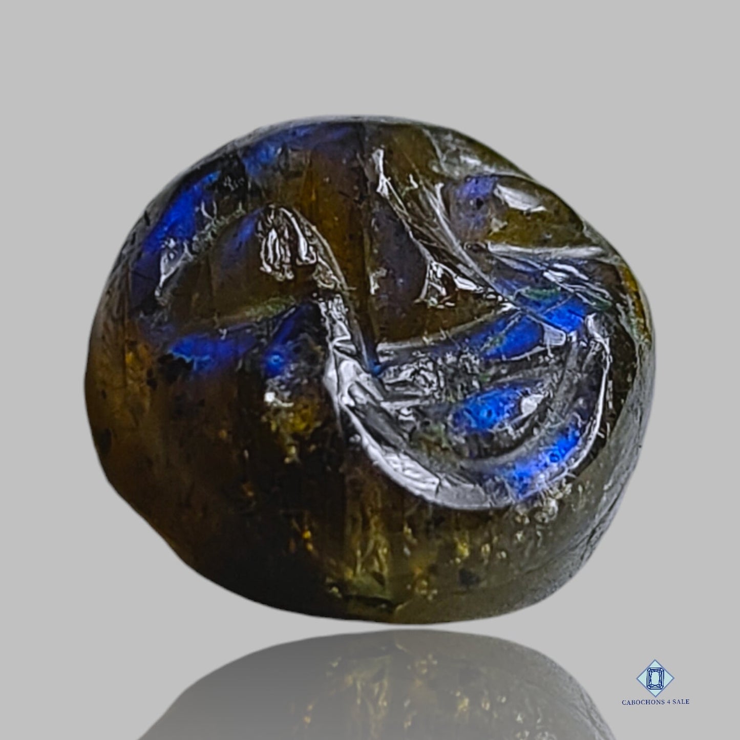 Blue Labradorite Round Carvings