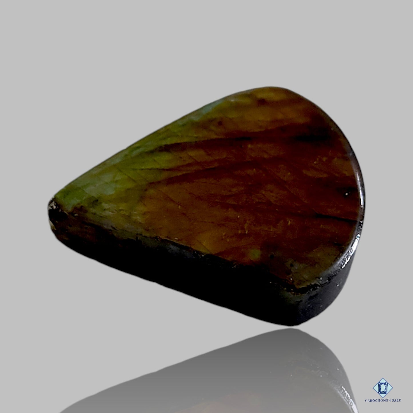 Cabujones de pera de labradorita naranja