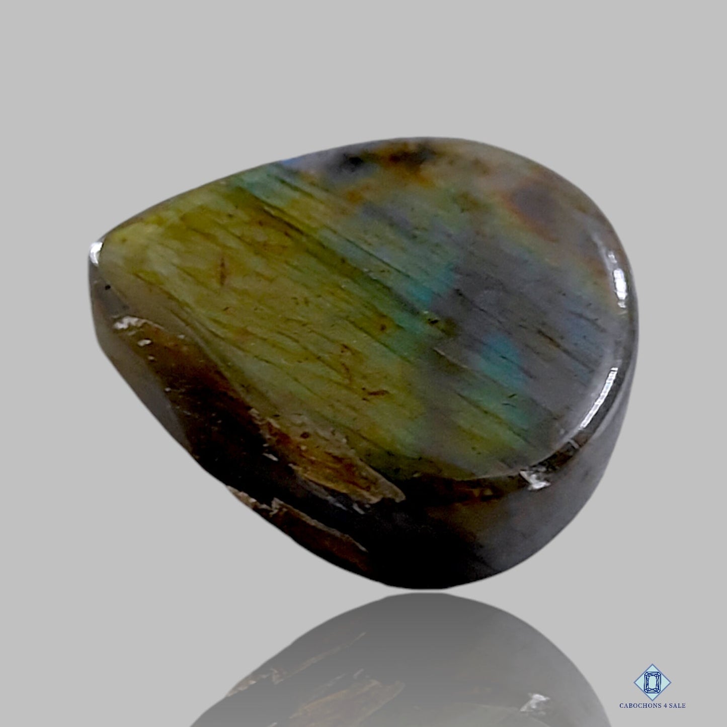 Cabujones de pera de labradorita naranja