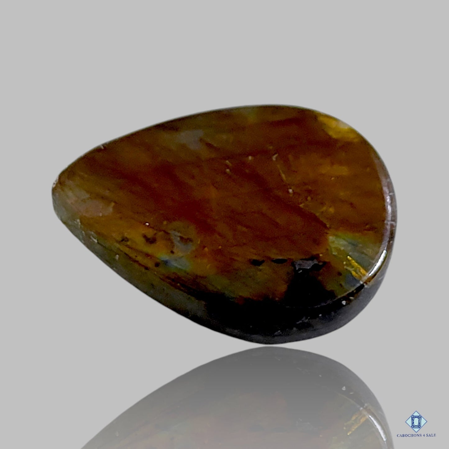 Cabujones de pera de labradorita multicolor