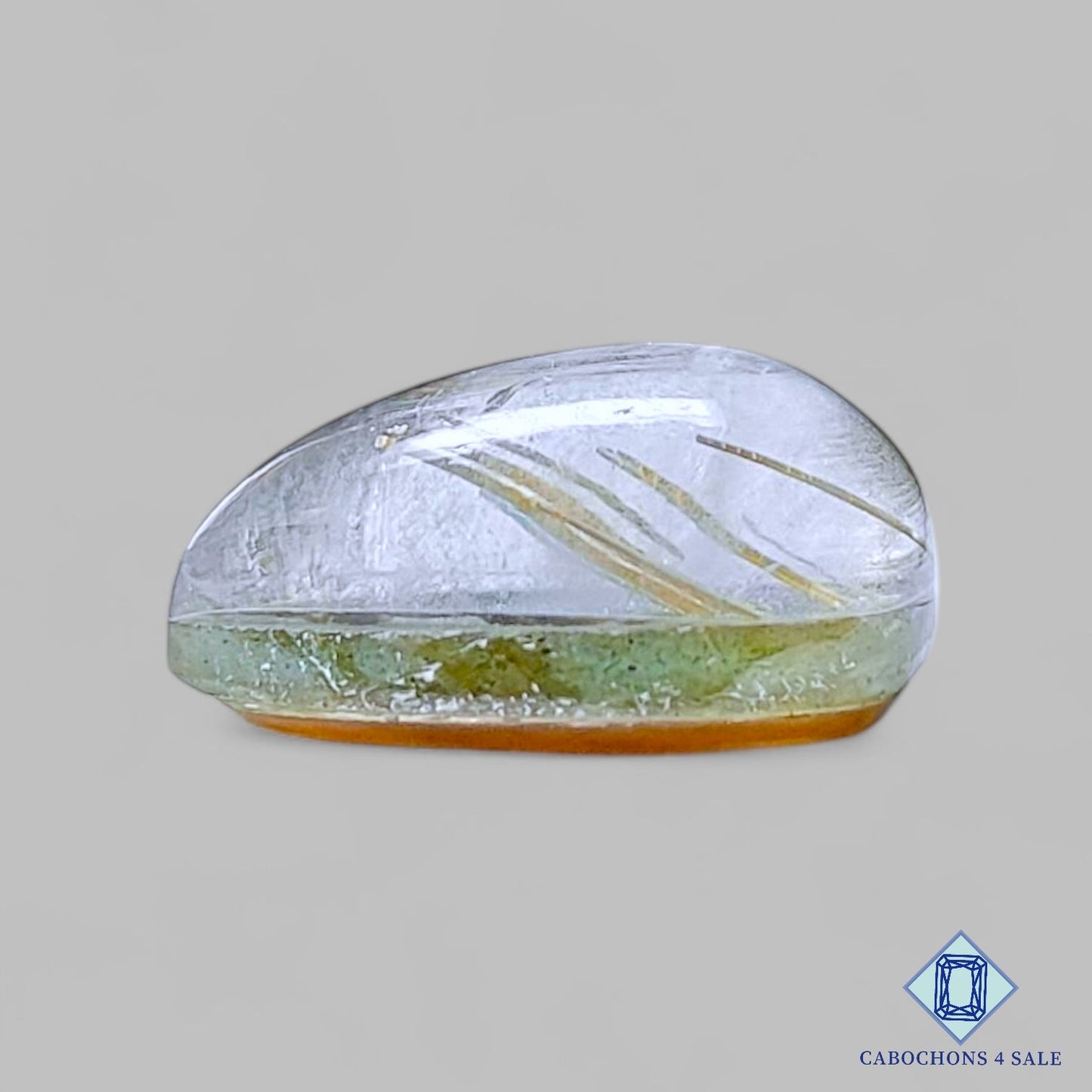 Labradorite + Rutile Quartz Doublet Pear Doublets