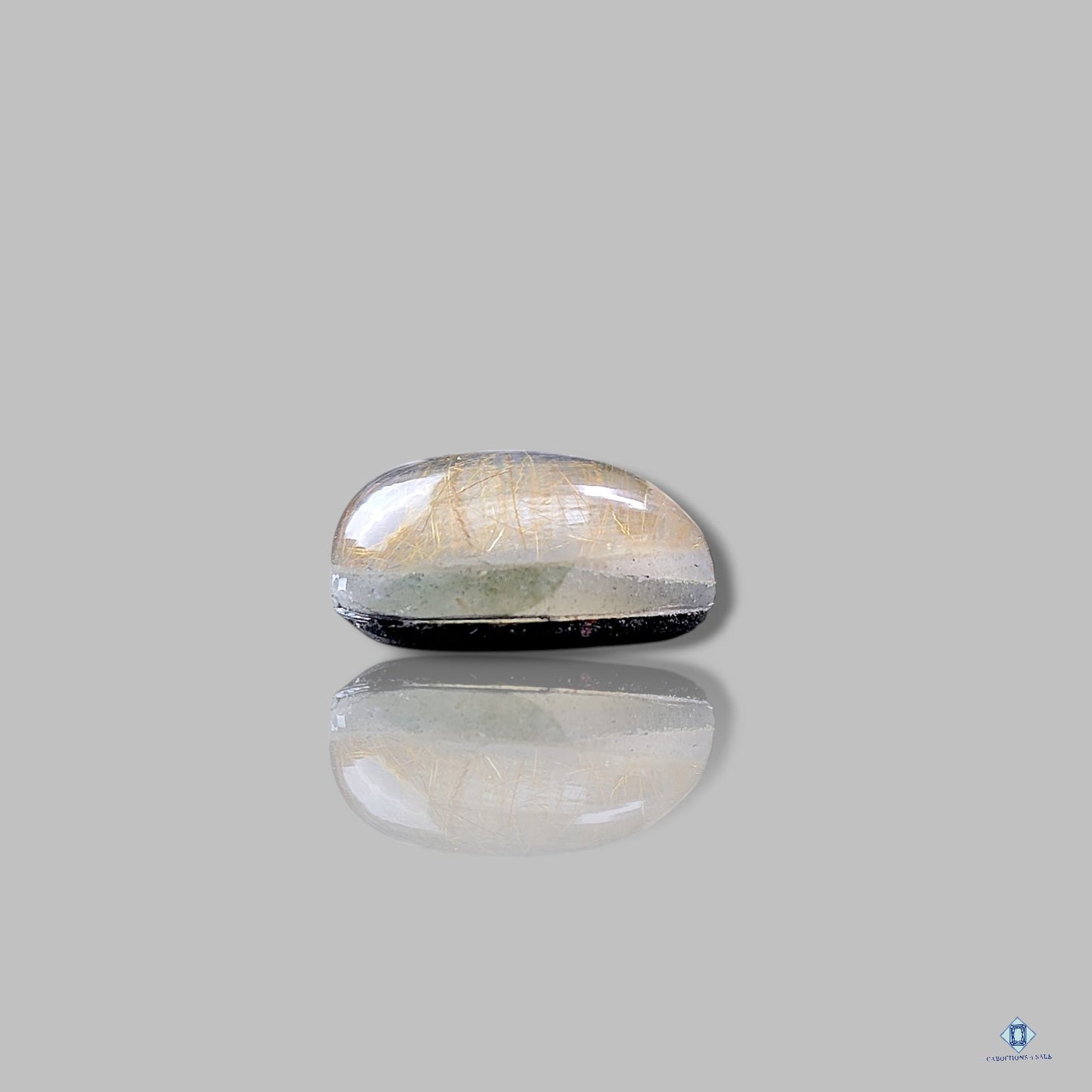 Blue Labradorite + Golden Rutile Quartz Doublets Pear Doublets