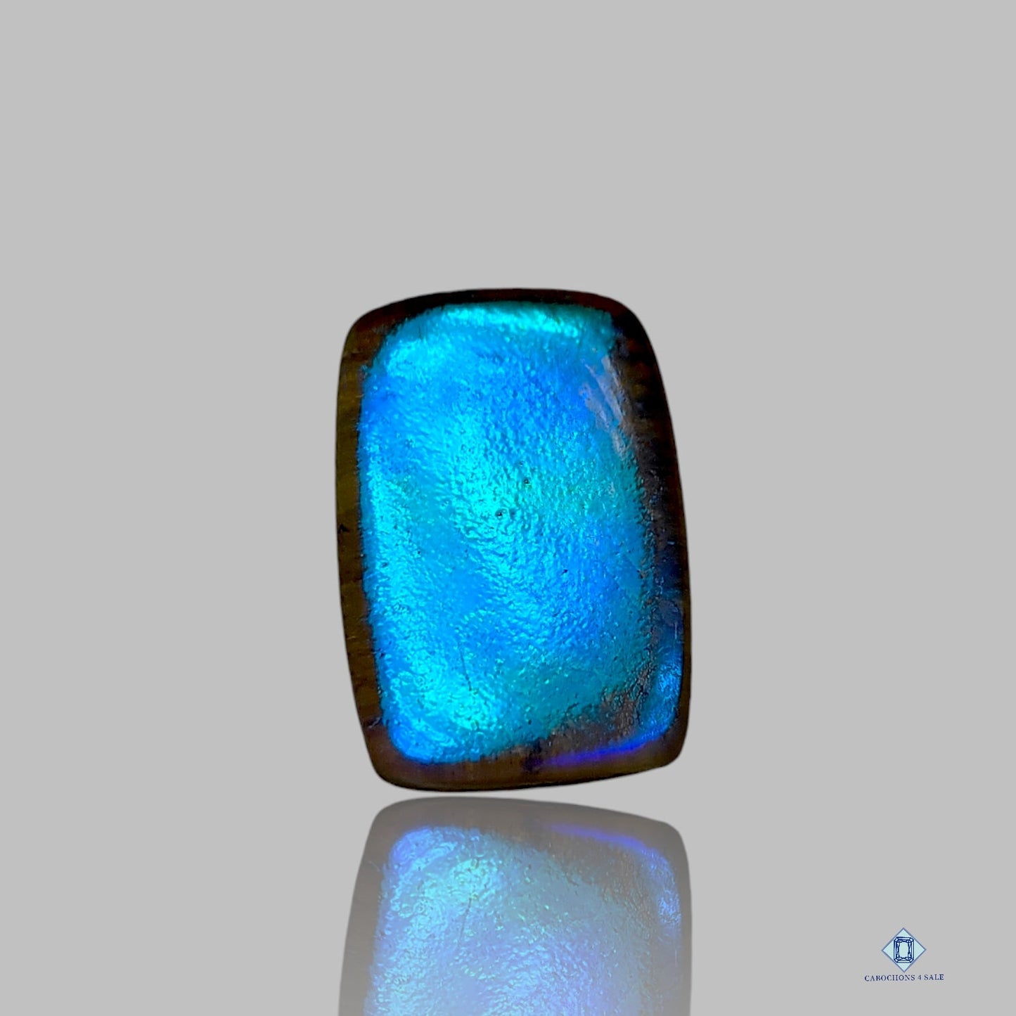 Blue Labradorite coated Doublets Rectangle Doublets