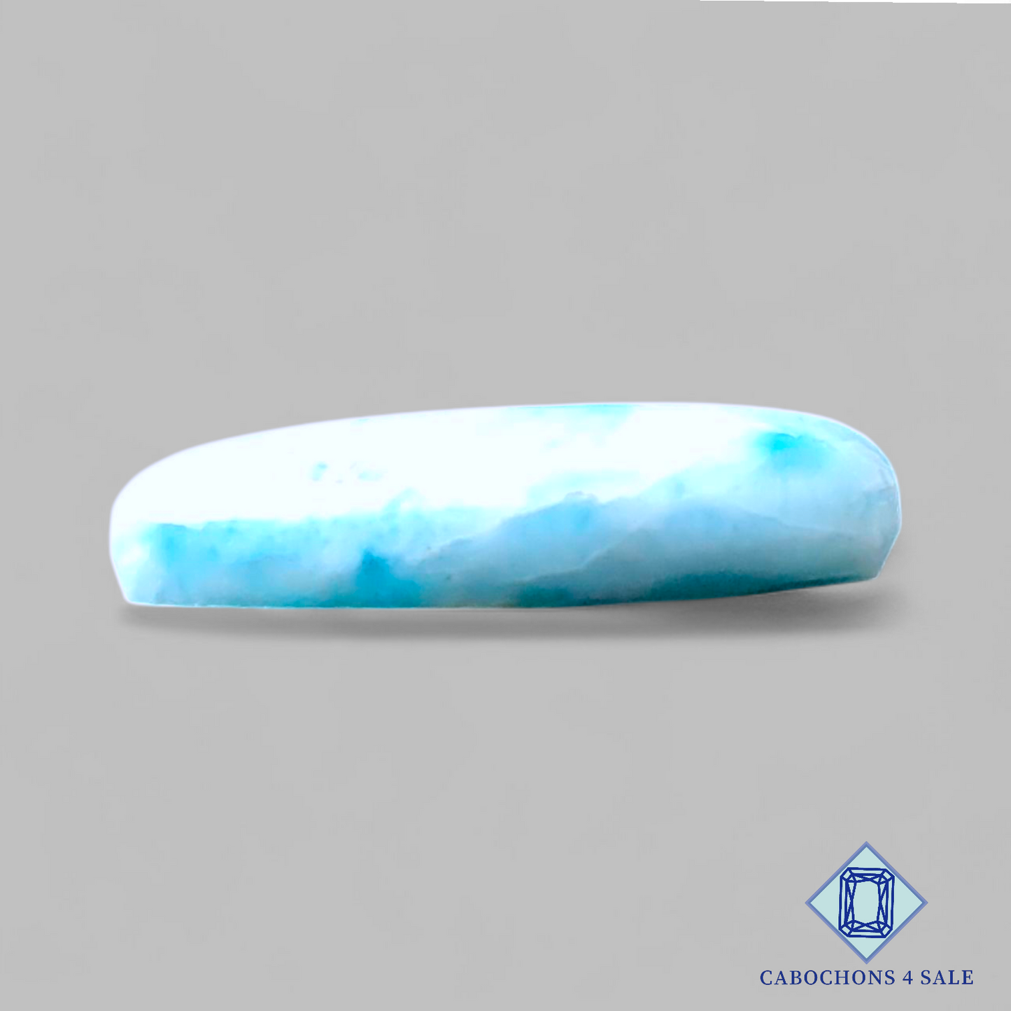 Cabujones ovalados de larimar de 22 x 11 x 5 mm