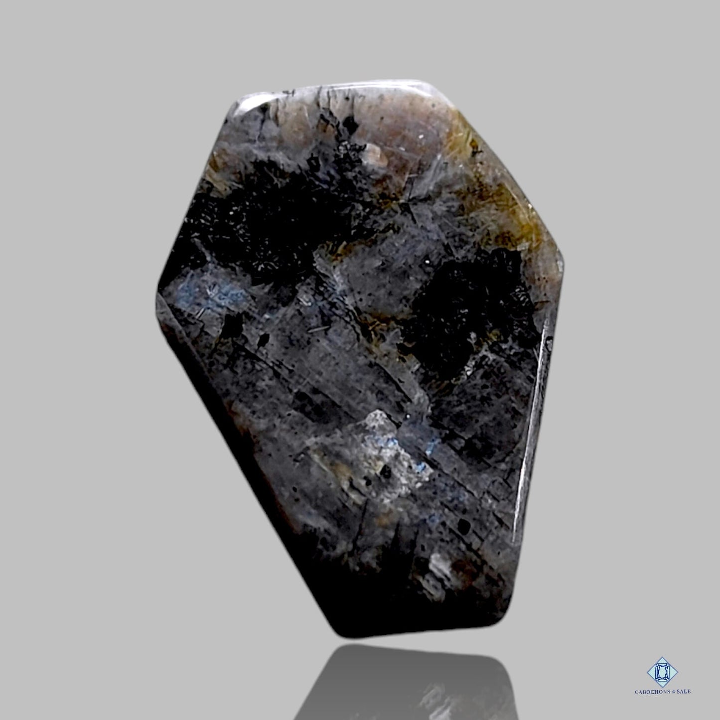 Cabujones de ataúd de larvikita