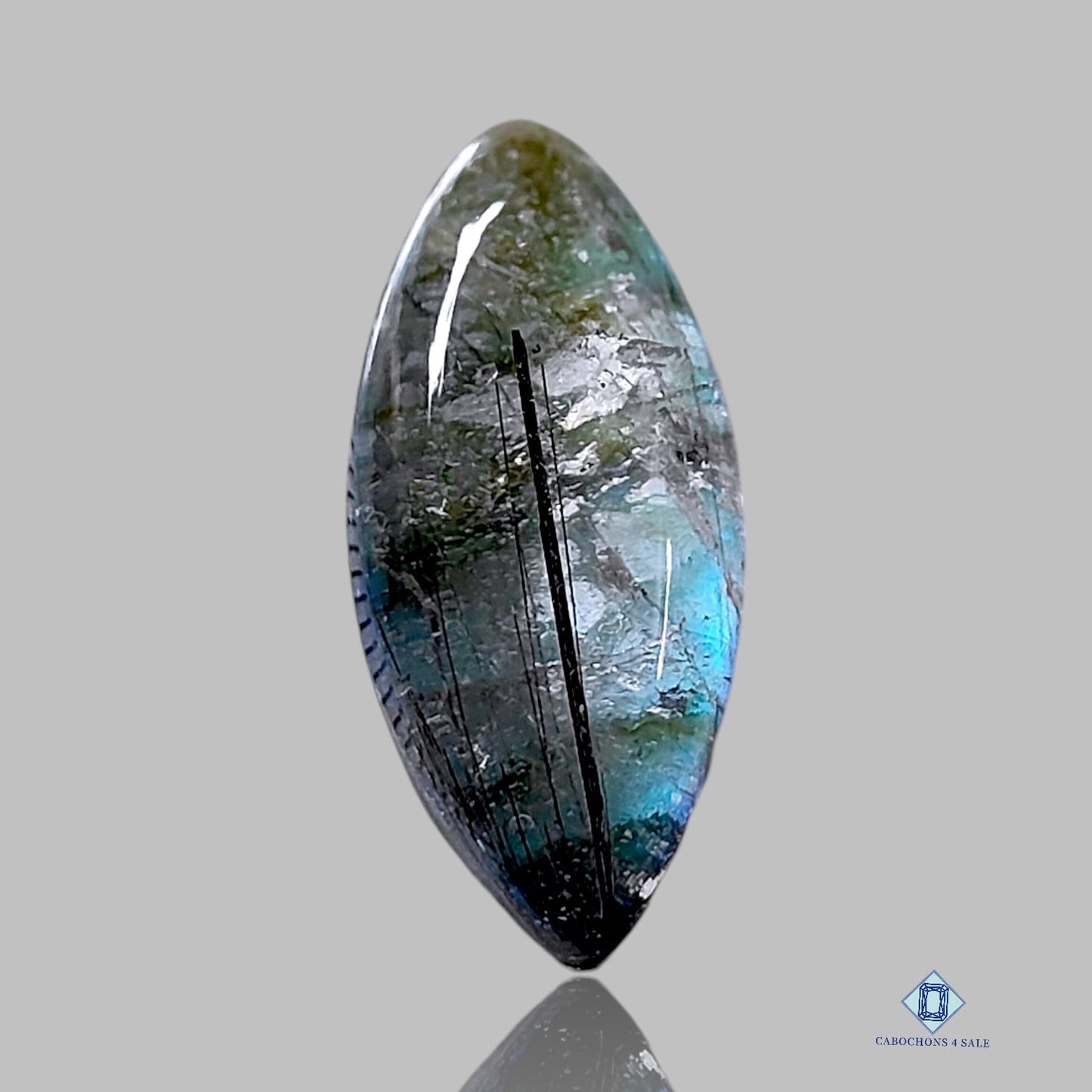 Blue Labradorite + Crystal Quartz Doublets Marquise Doublets