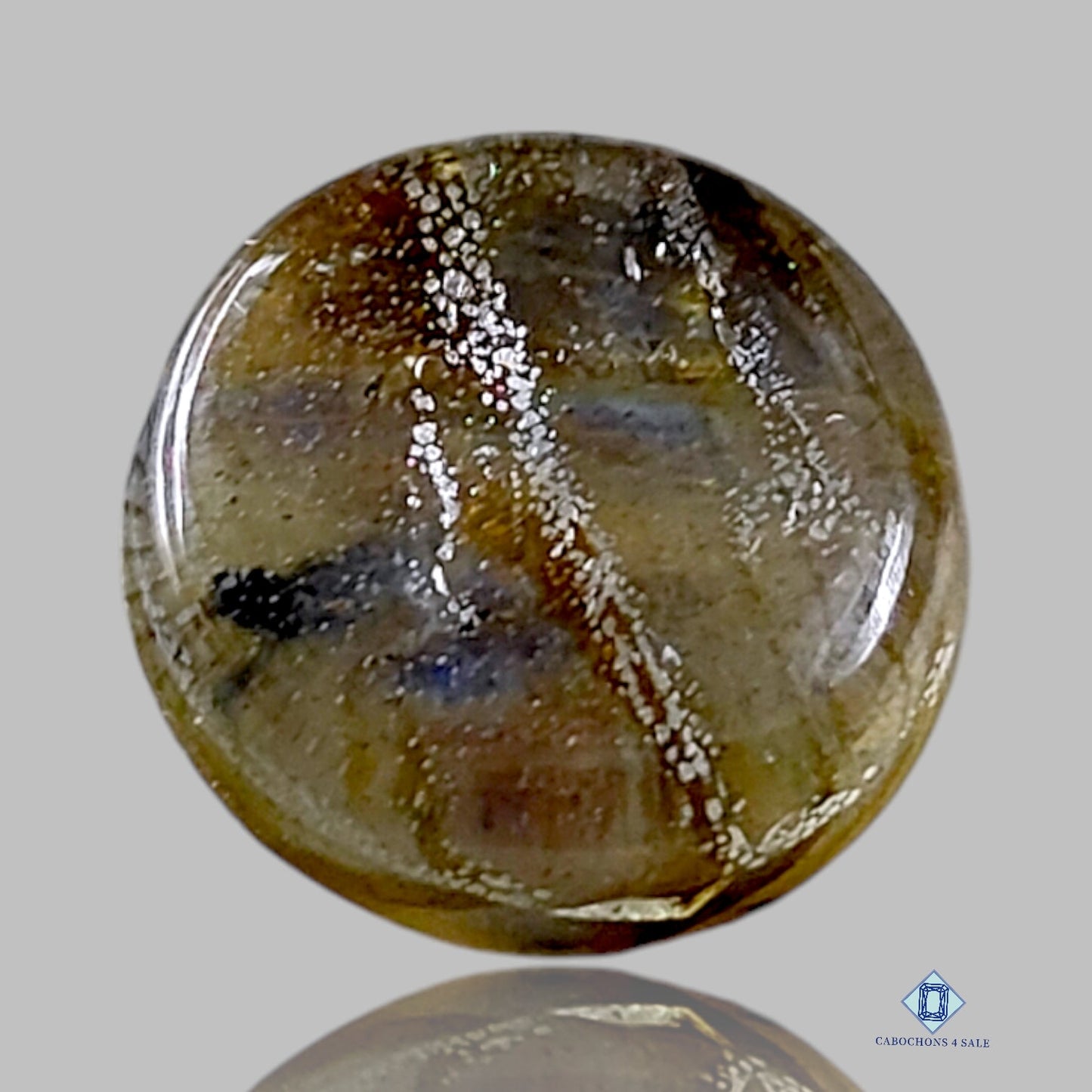 Dobletes de labradorita azul + cuarzo cristal Dobletes ovalados