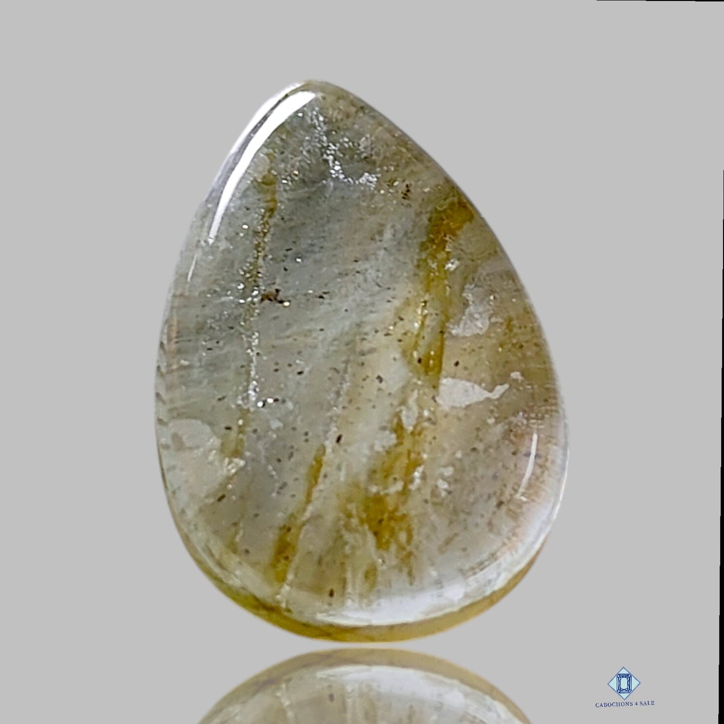 Blue Labradorite + Crystal Quartz Doublets Pear Doublets