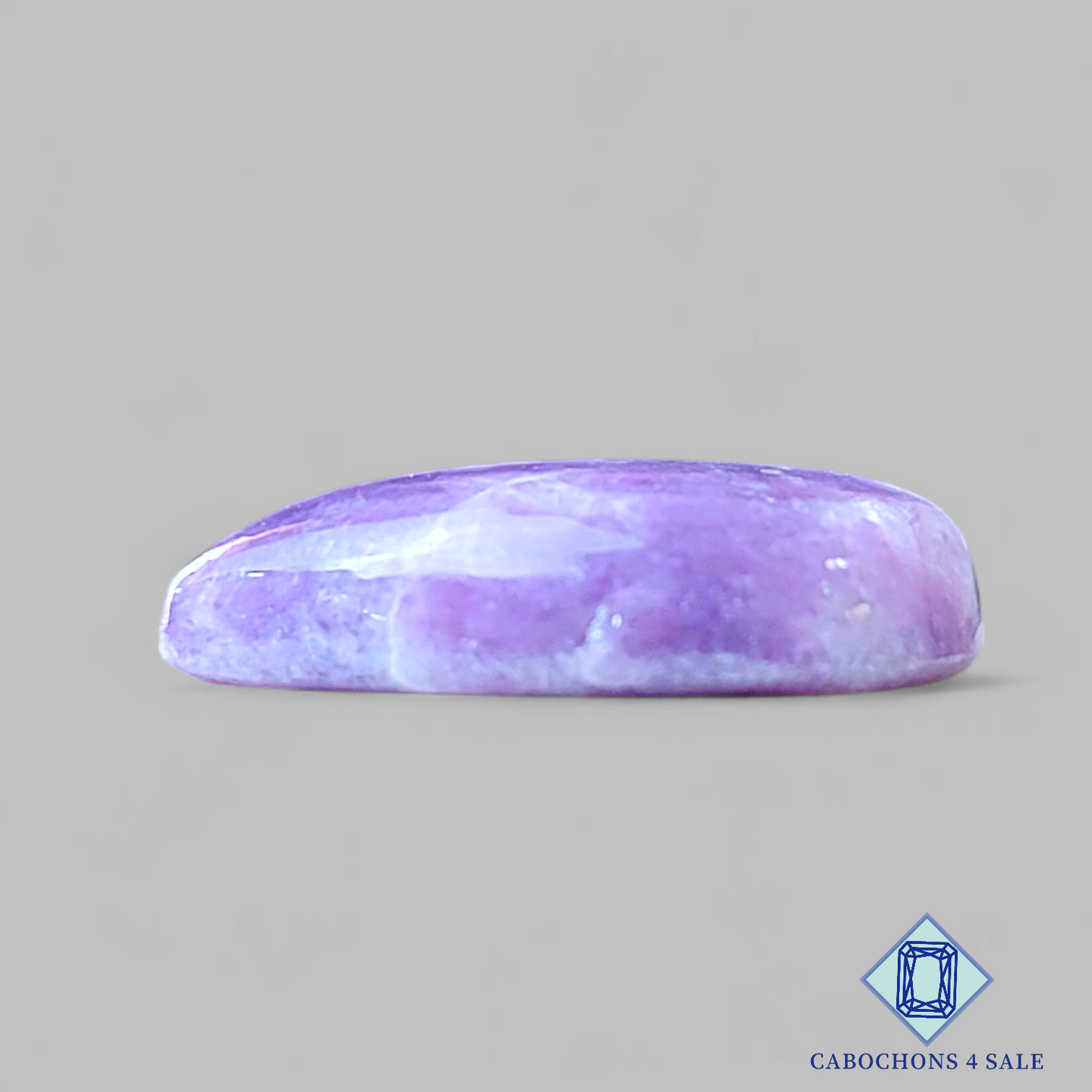 Cabujones de lepidolita en forma de pera (21 x 17 x 5 mm)