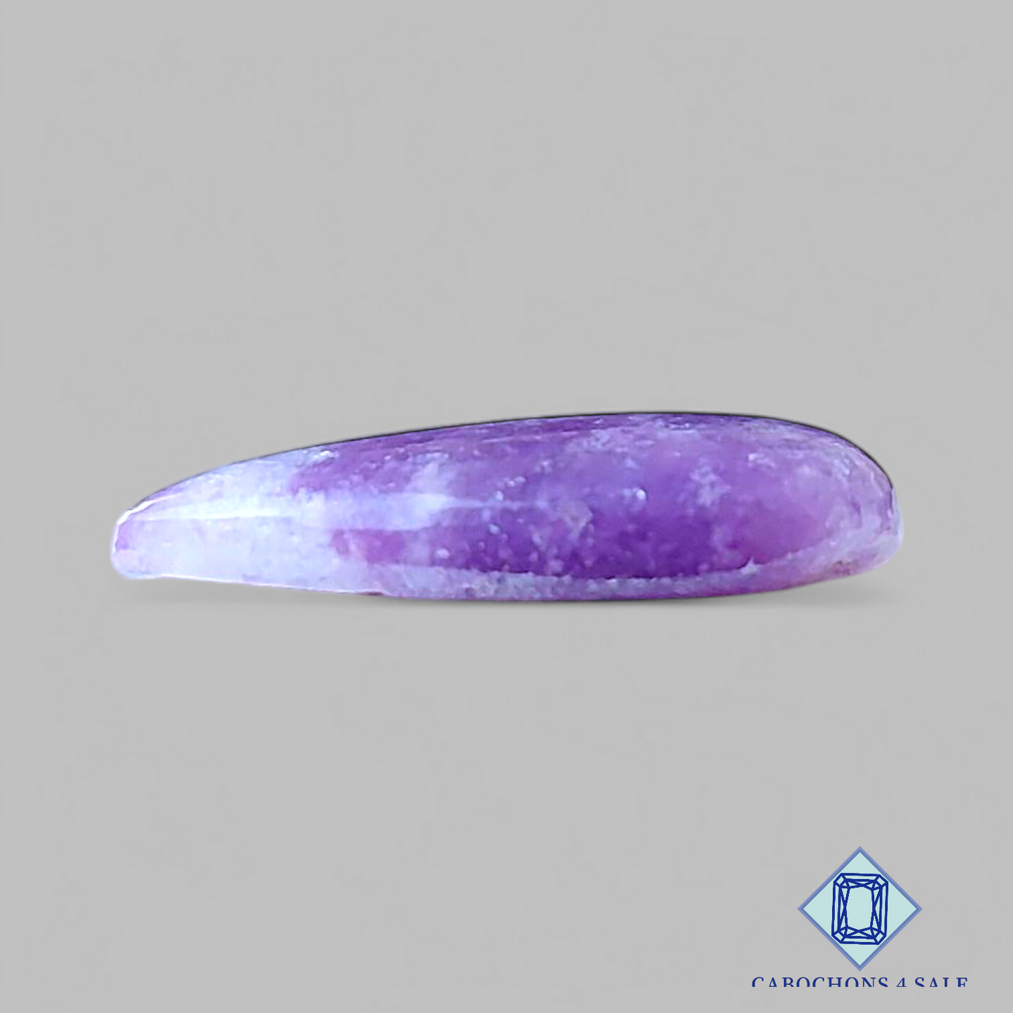 Cabujones de lepidolita en forma de pera de 20 x 10 x 4 mm