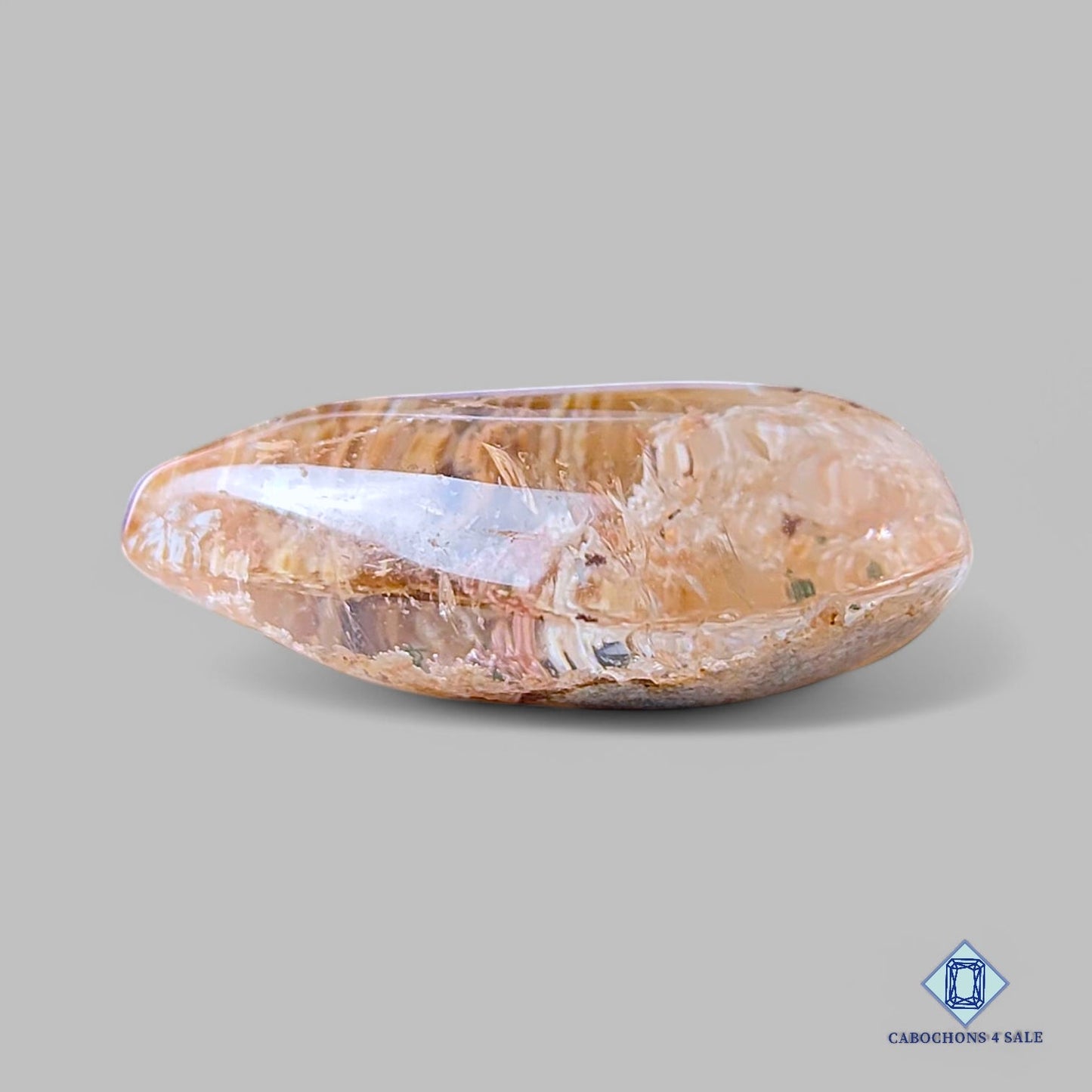 Natural Lodolite Gemstone Pear Cabochons 34*23*13mm from Brazil available for sale