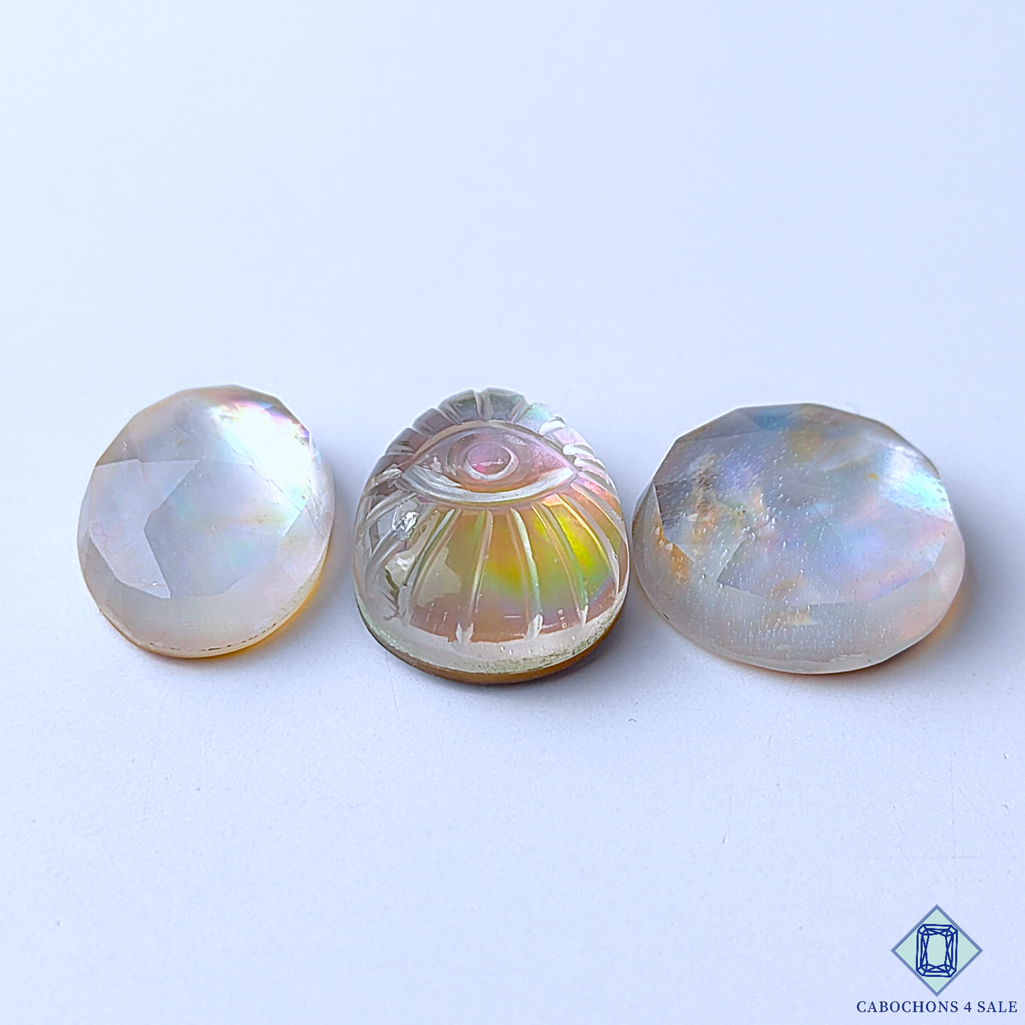MOP Crystal Quartz Doublets