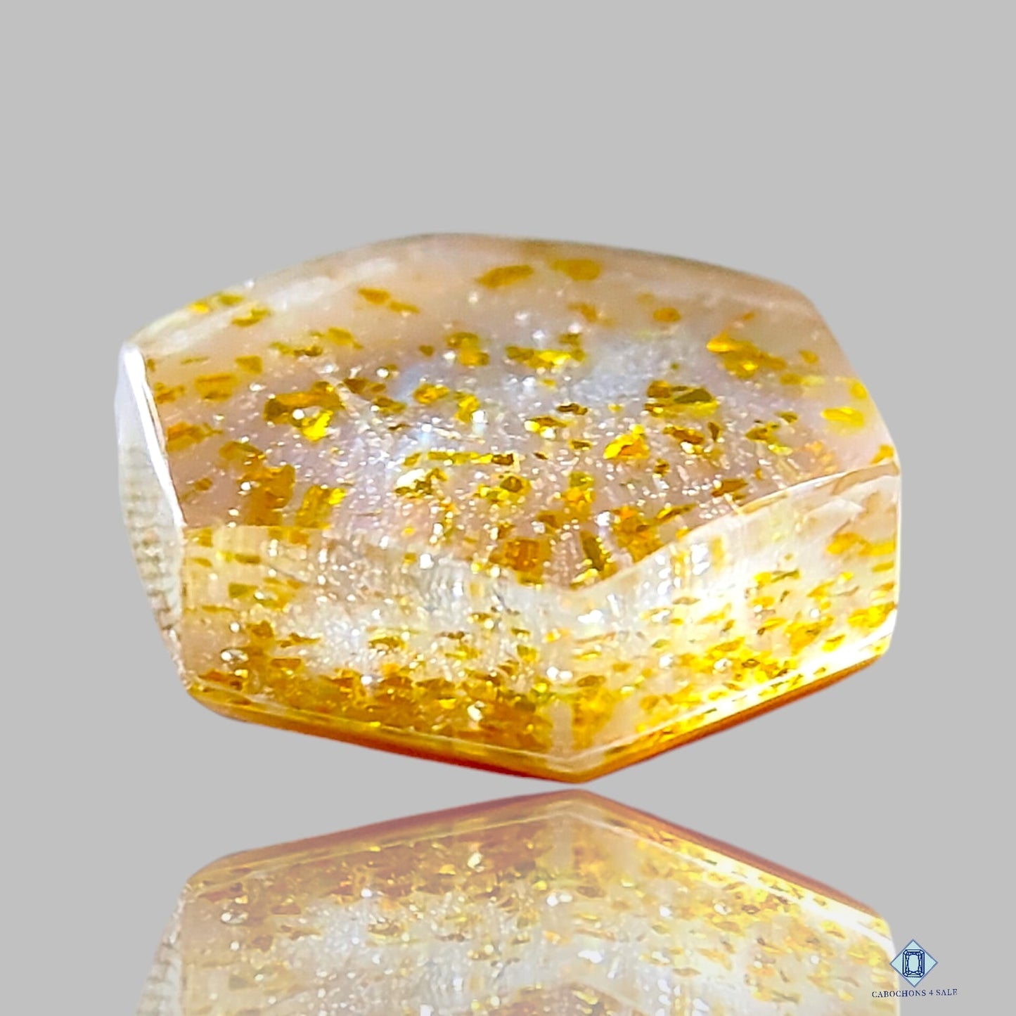 MOP + Crystal Quartz Doublets Hexagon Doublets