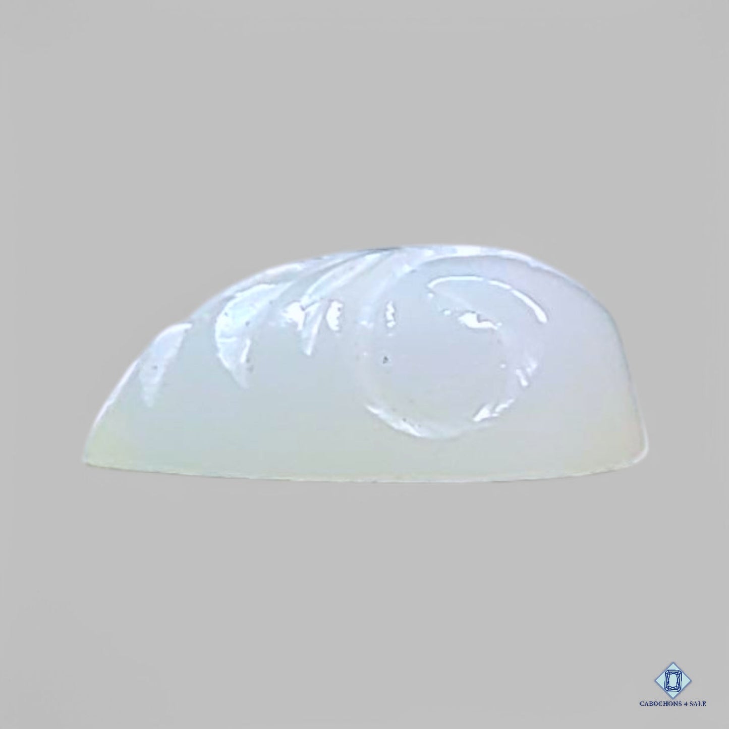 Madras White Moonstone Pear Carvings