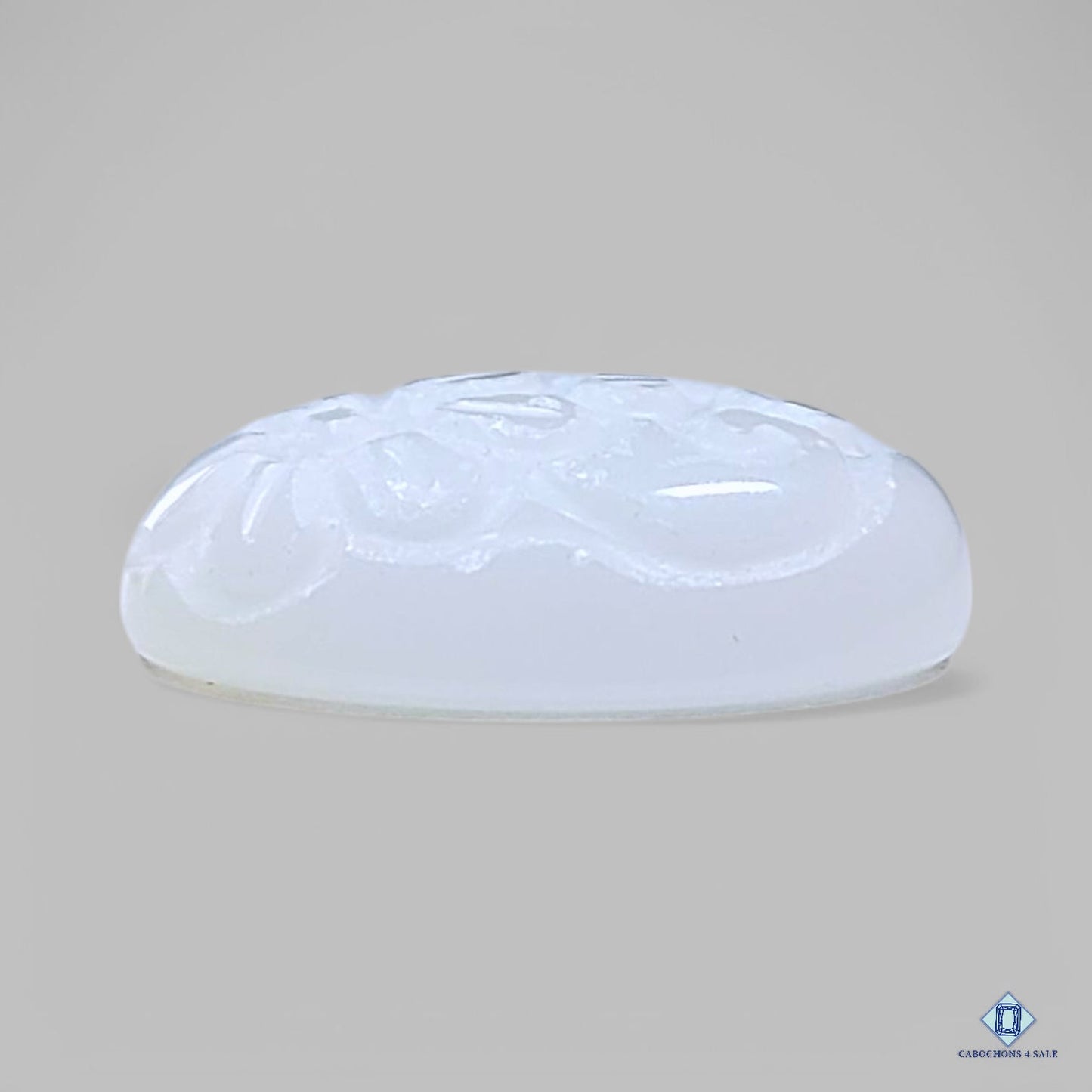 Madras White Moonstone Oval Carvings