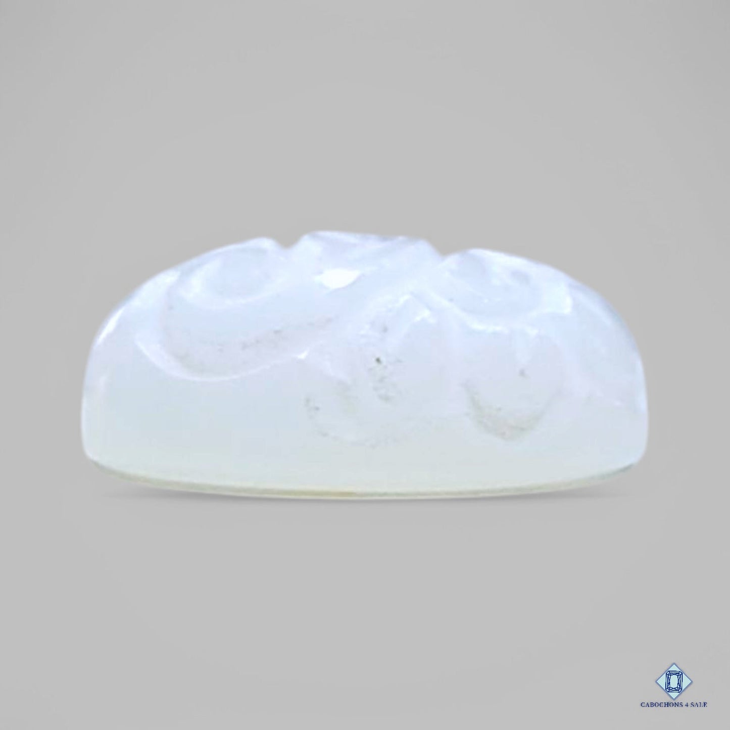 Madras White Moonstone Oval Carvings