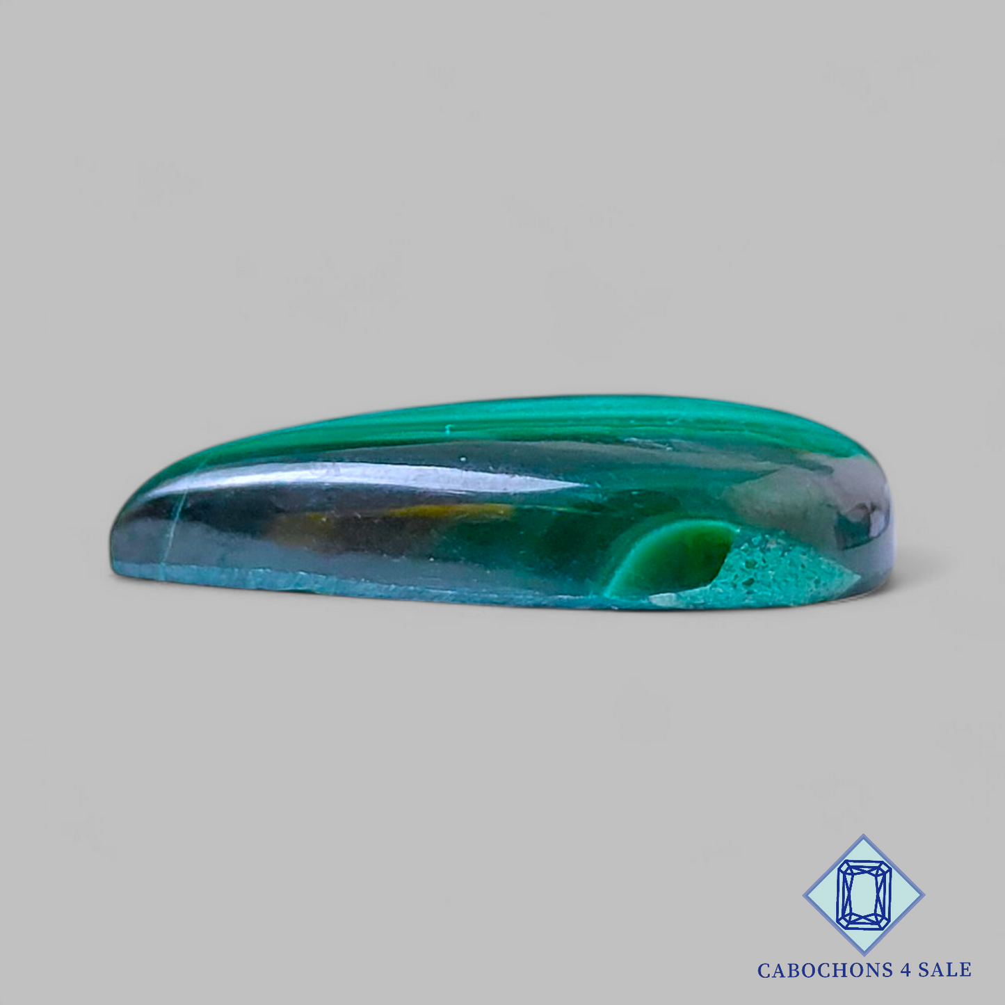 Natural Malachite Pear Cabochons