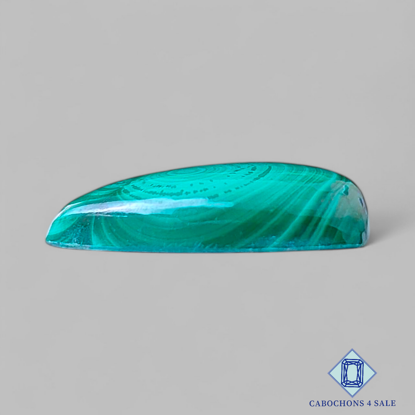 Cabujones de malaquita en forma de pera de 23 x 17 x 5 mm