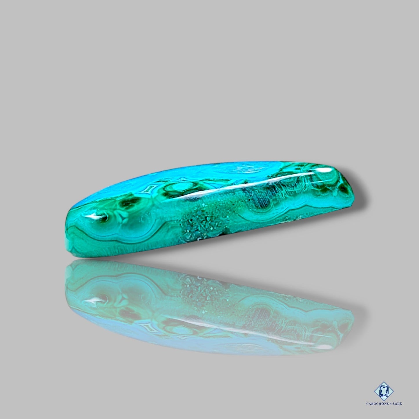 Malachite Chrysocolla Pear Cabochons