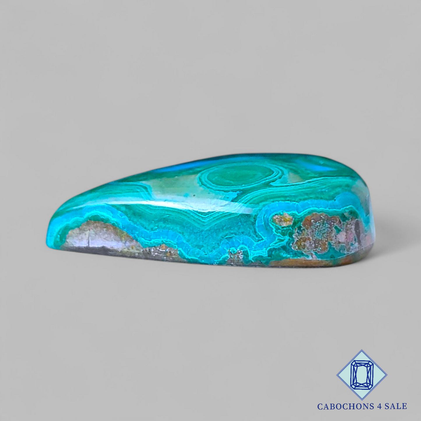 Natural Malachite Chrysocolla Pear Cabochons