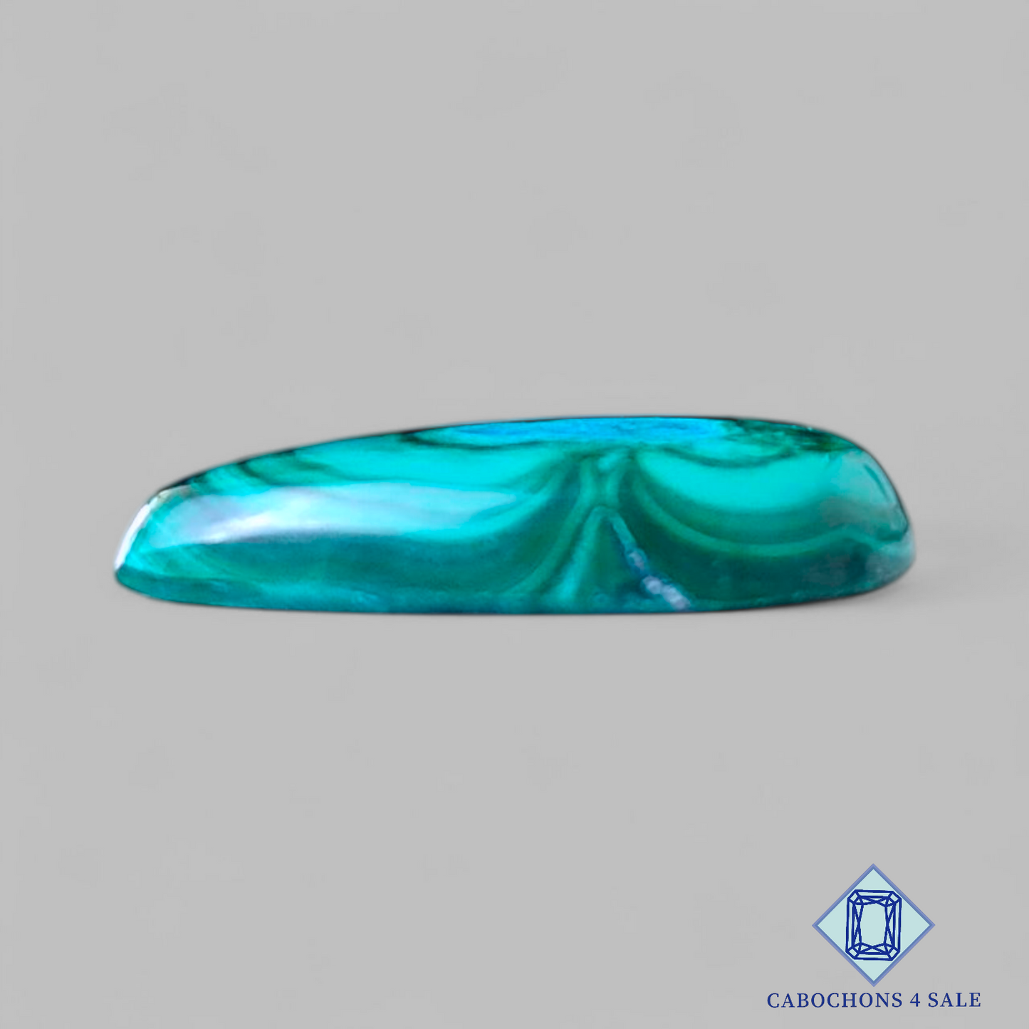 Cabujones de malaquita y crisocola en forma de pera, 20 x 13 x 4 mm