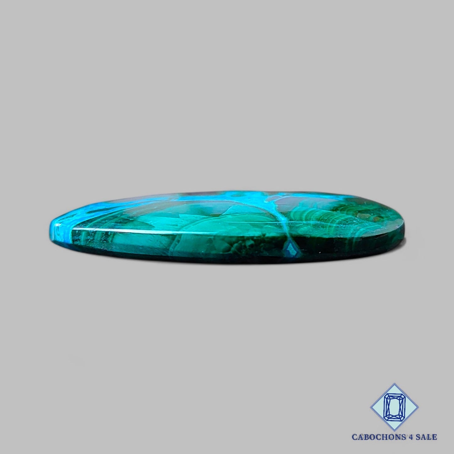 Natural Malachite Chrysocolla Gemstone Oval Cabochons 37*25*5mm from Democratic Republic available for sale