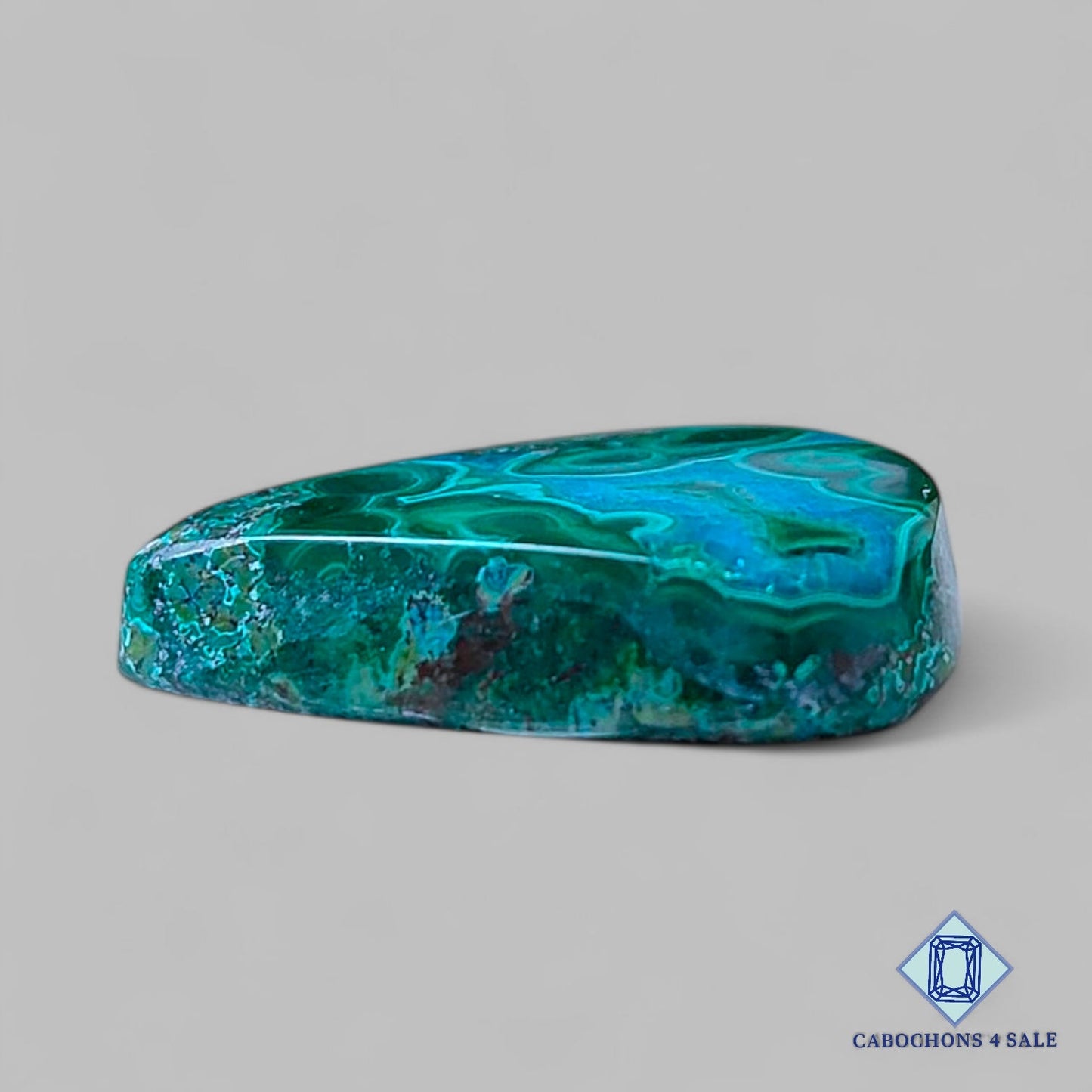 Natural Malachite Chrysolcolla Gemstone Pear Cabochons 22*18*5mm from Democratic Republic of the Congo available for sale