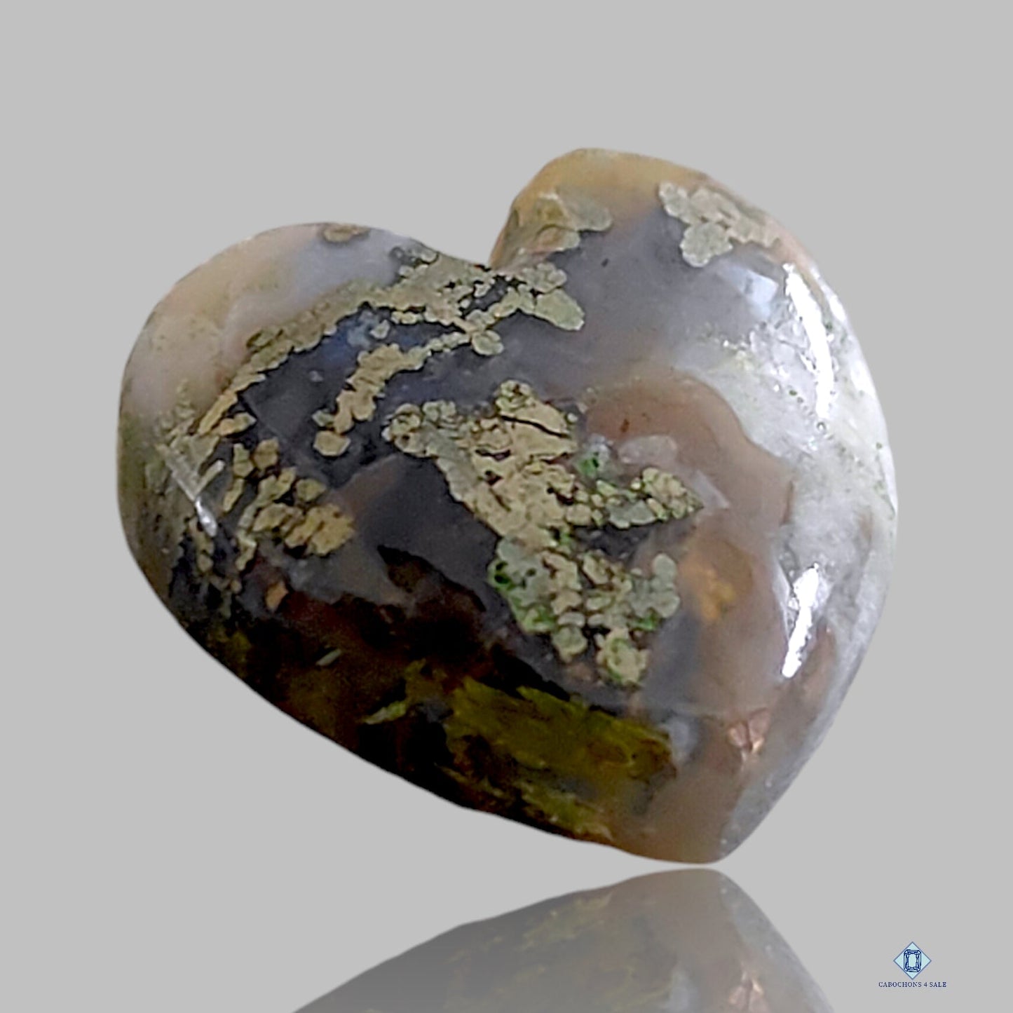 Marcasite Quartz Heart Carvings