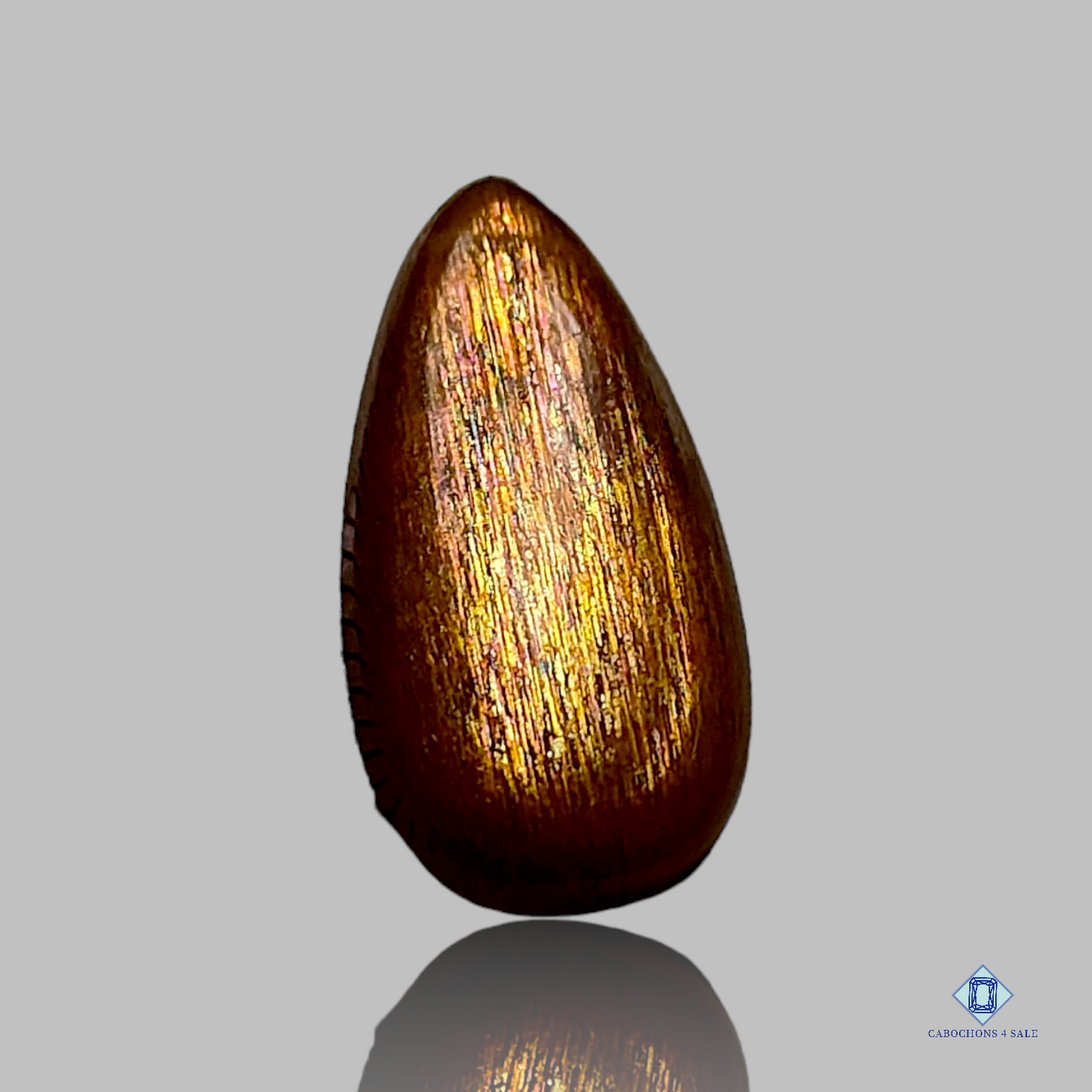 Meteor Shower Rainbow Lattice Sunstone Pear Cabochons