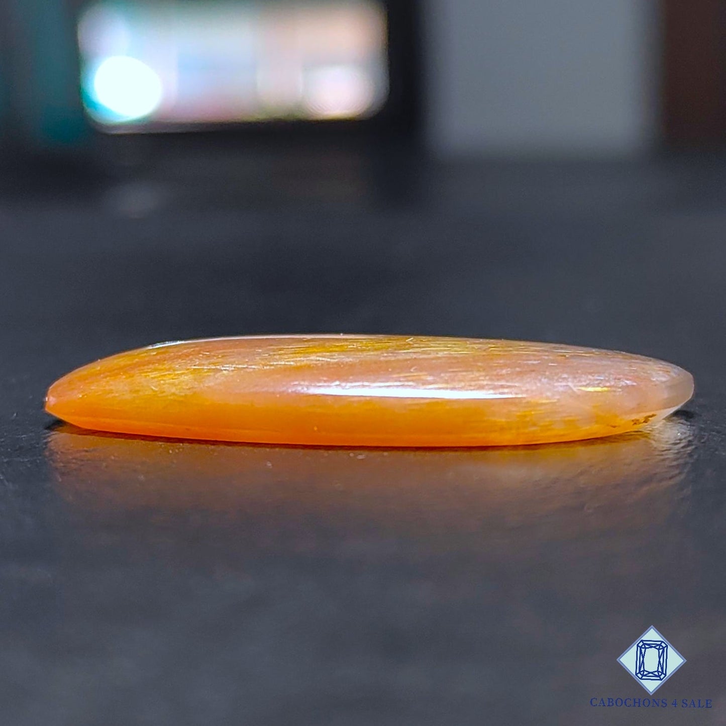 Natural Meteor Shower Rainbow Lattice Sunstone Gemstone Fancy Cabochons 36*18*5mm from Australia available for sale