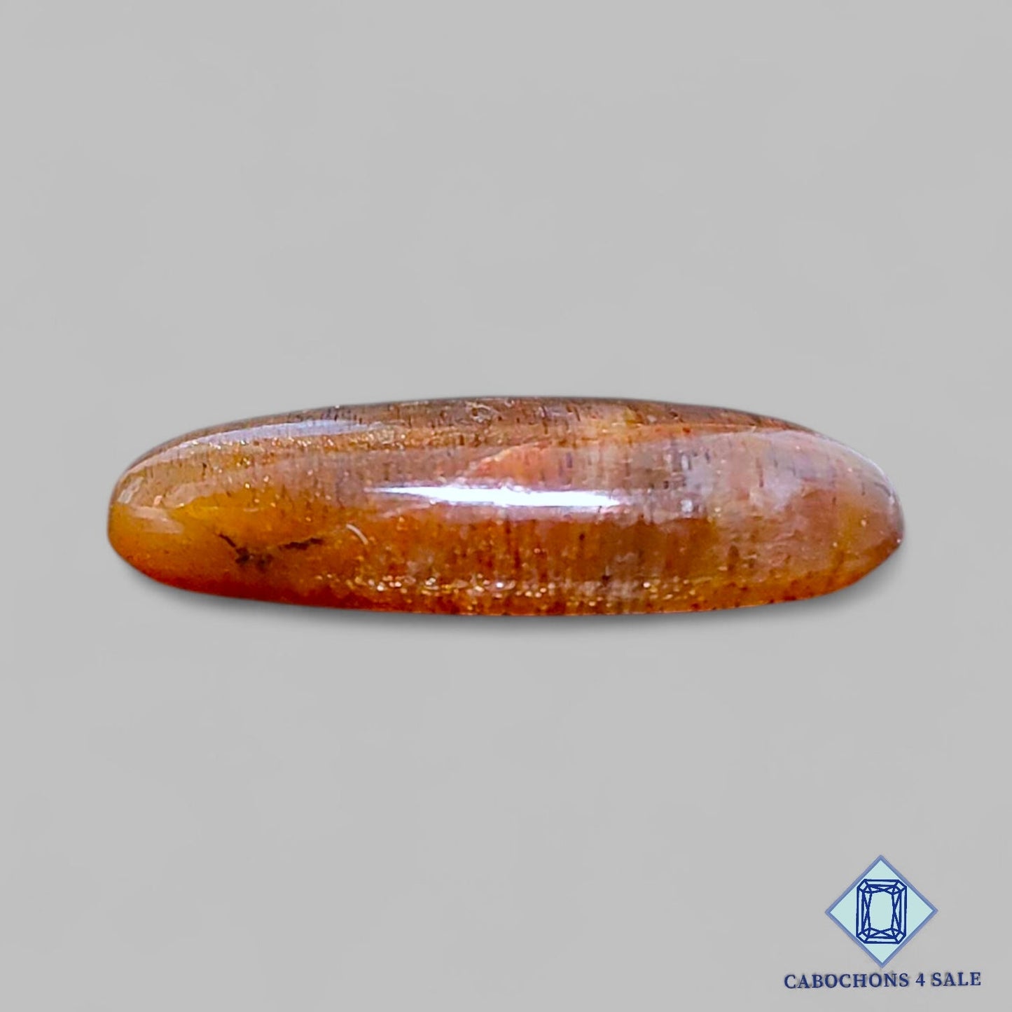 Cabujones ovalados de piedra solar con enrejado arcoíris de lluvia de meteoritos natural de 24 x 17 x 5 mm, procedentes de Australia, disponibles para la venta.