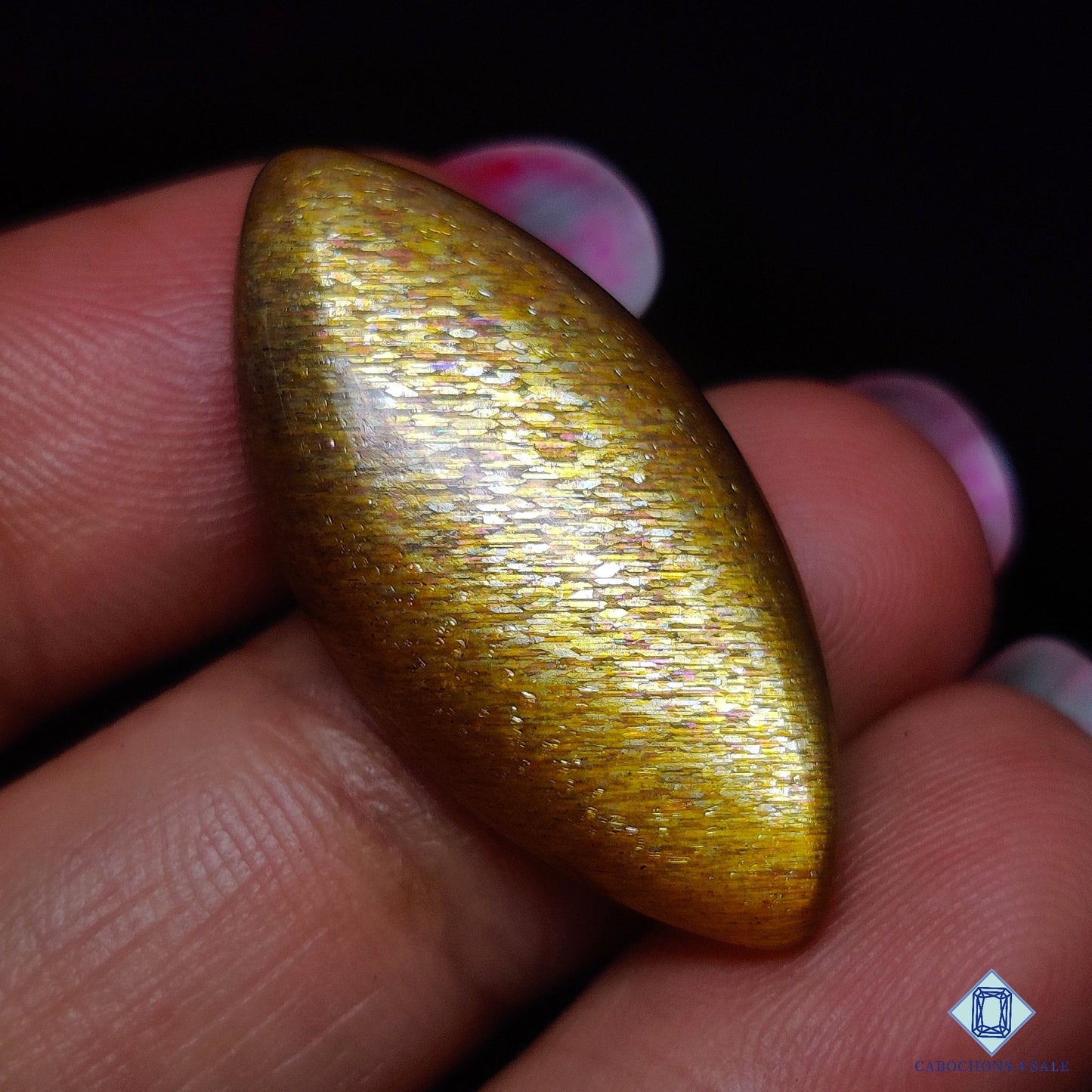 Meteor Shower Rainbow Lattice Sunstone