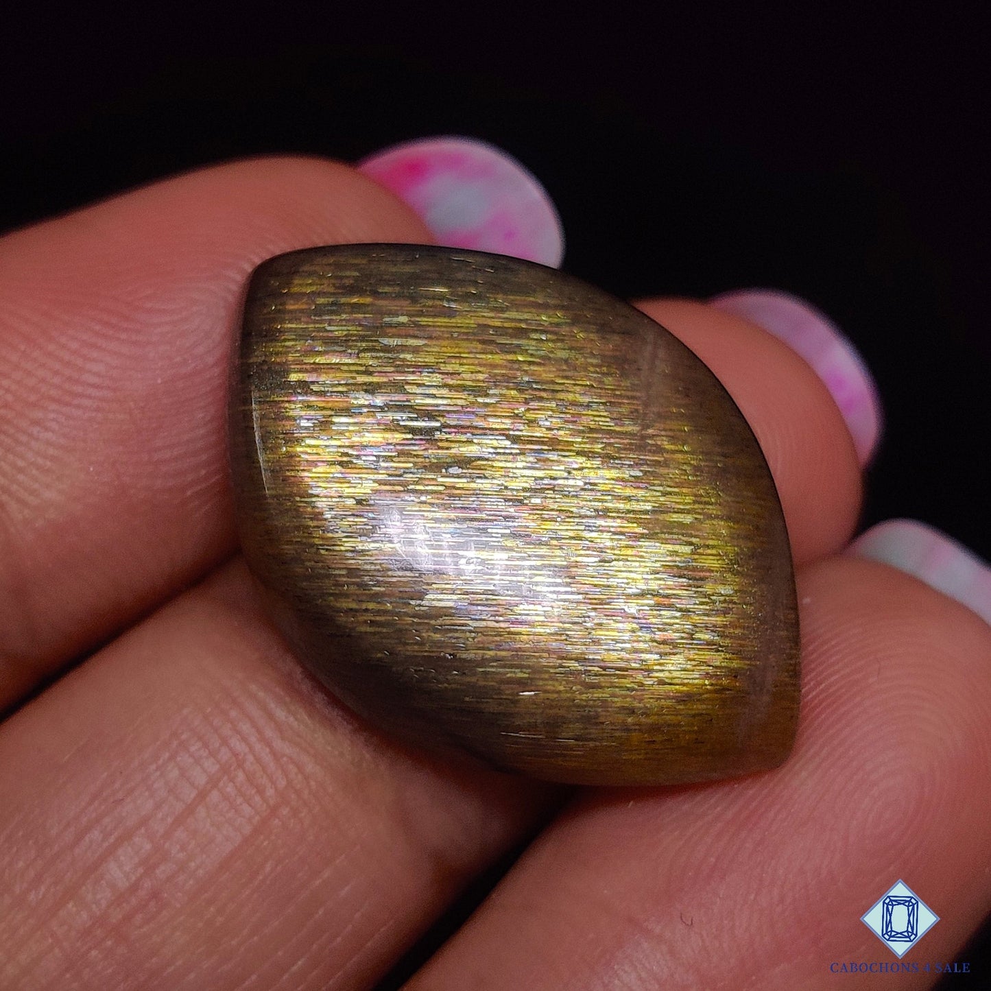 Meteor Shower Rainbow Lattice Sunstone