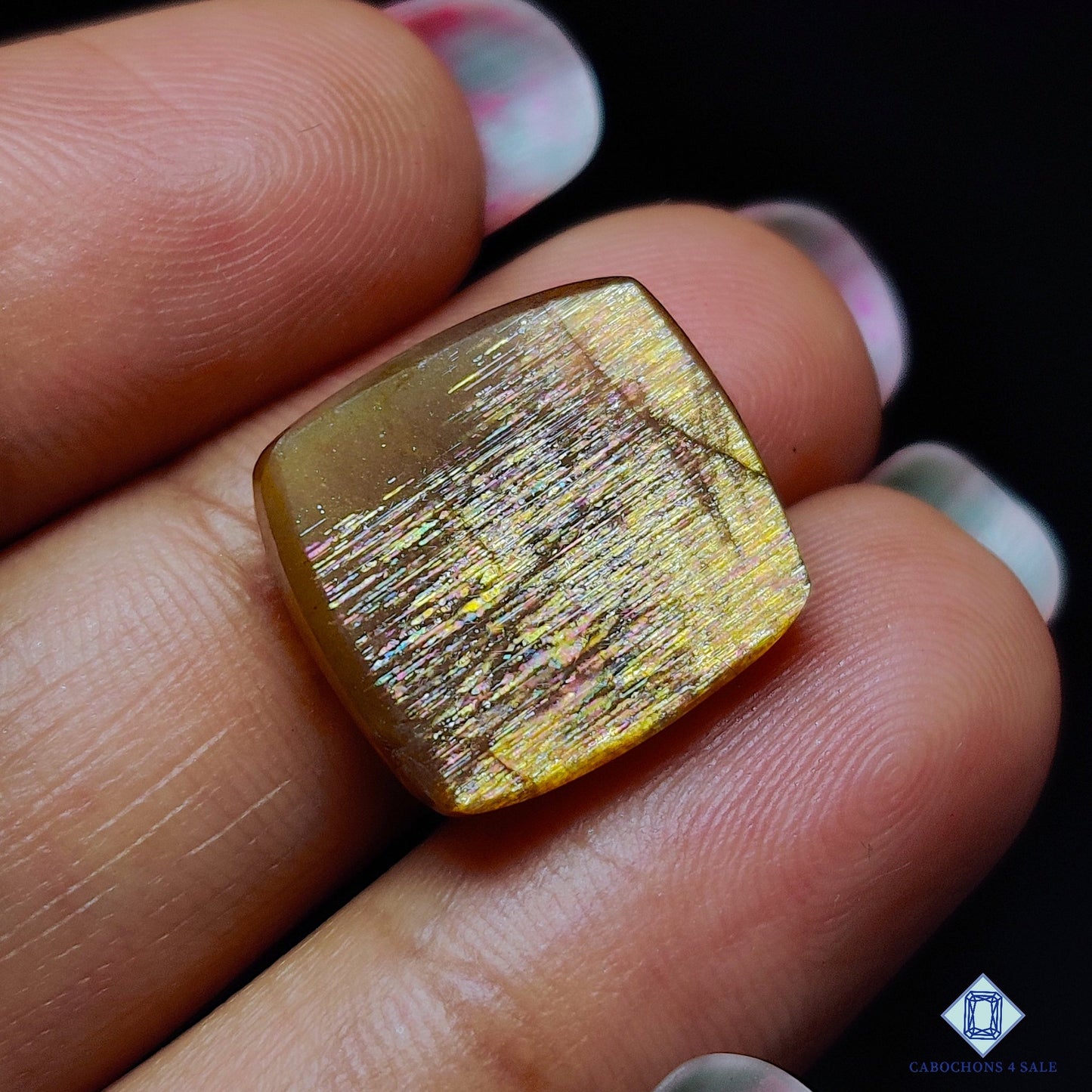 Meteor Shower Rainbow Lattice Sunstone