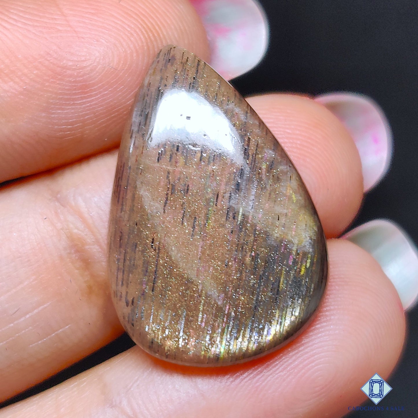 Meteor Shower Rainbow Lattice Sunstone