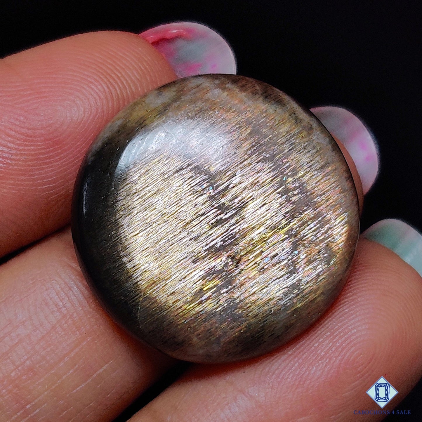 Meteor Shower Rainbow Lattice Sunstone