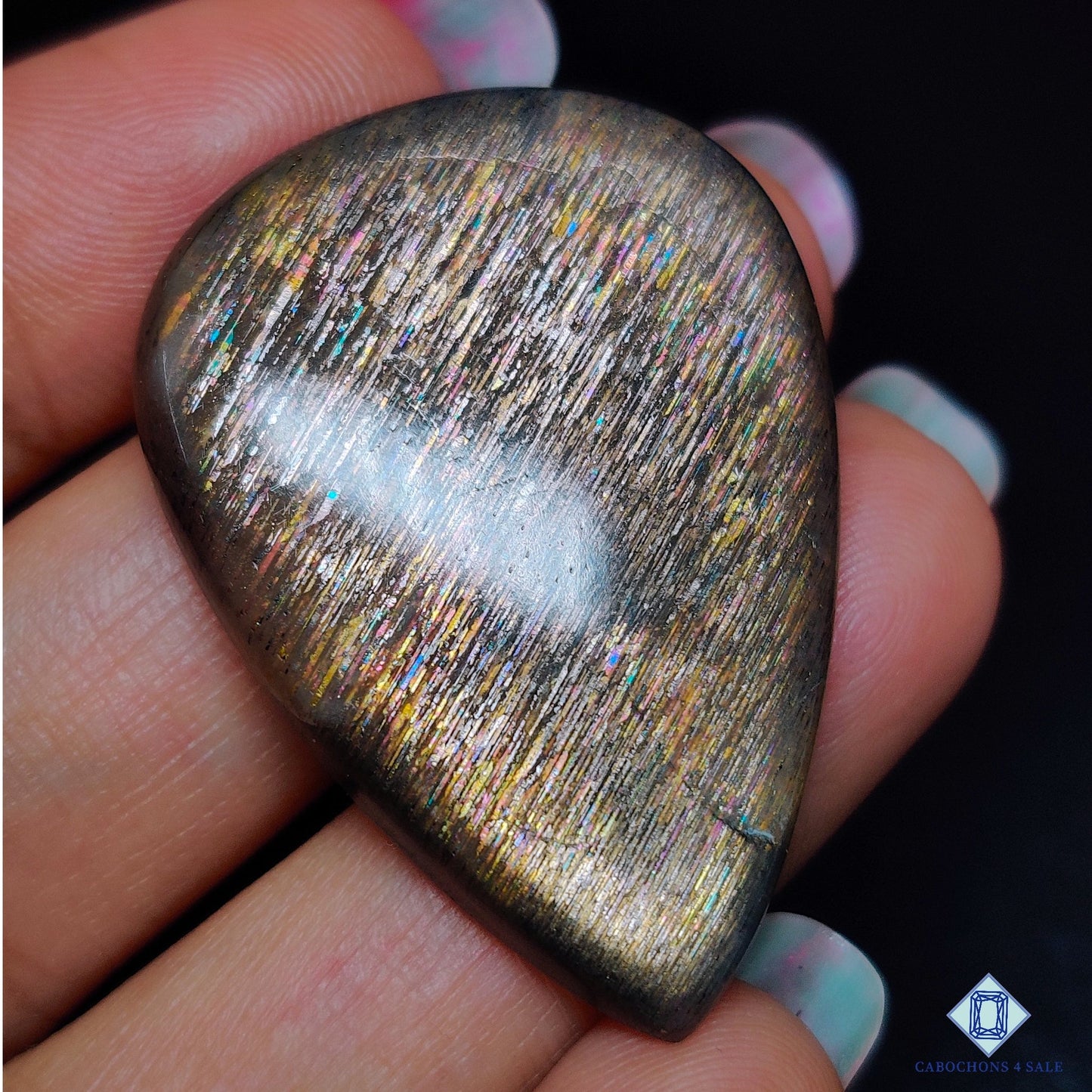 Meteor Shower Rainbow Lattice Sunstone