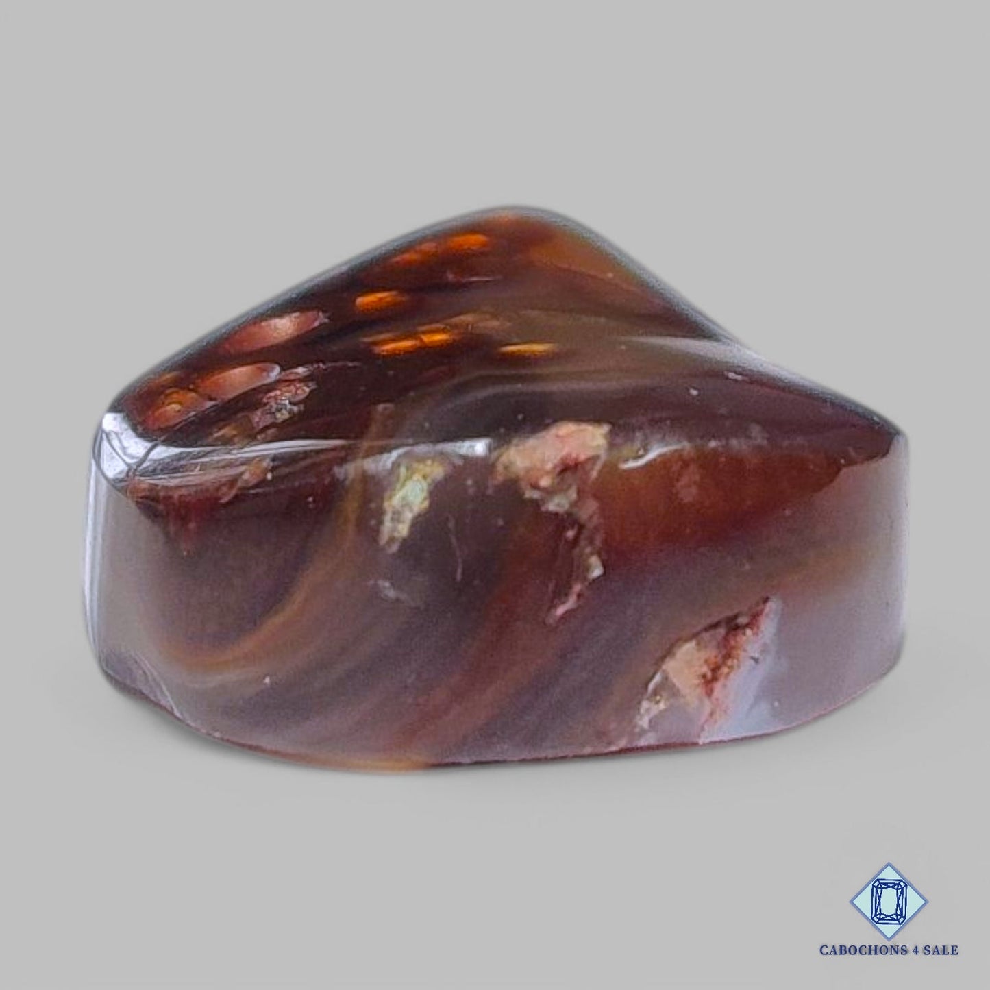 Natural Mexican Fire Agate Gemstone Fancy Cabochons 16*12*5mm from Mexico available for sale