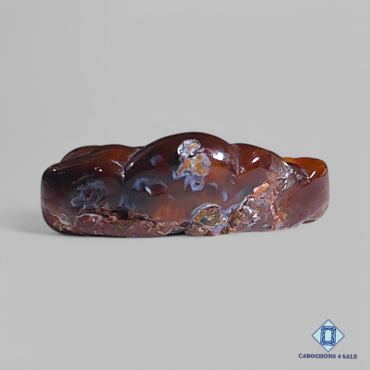 Natural Mexican Fire Agate Gemstone Fancy Druzy 25*12*9mm from Mexico available for sale