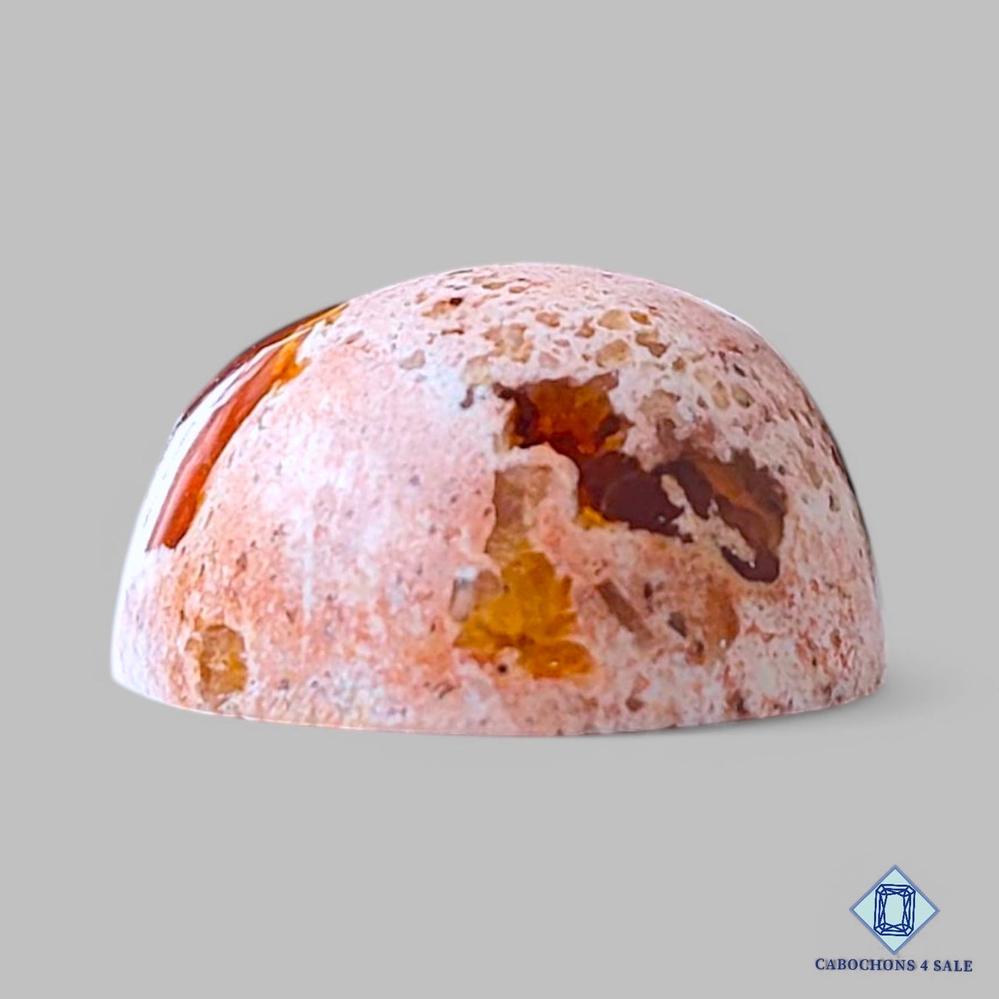 Cabujones de ópalo de fuego mexicano natural de 18 x 16 x 8 mm, disponibles para la venta en México.