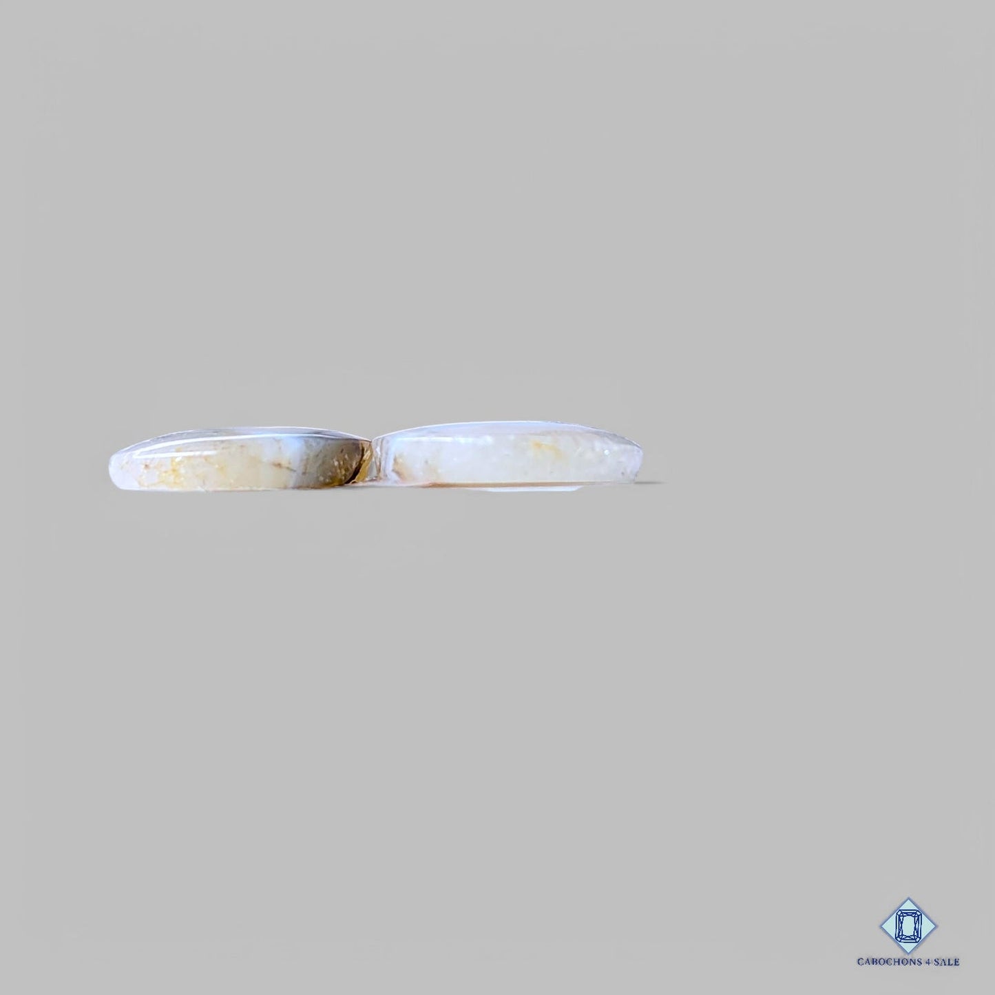 Pares de piedras preciosas de ágata de Montana natural en forma de pera de 17 x 13 x 3 mm, procedentes de EE. UU., disponibles para la venta.