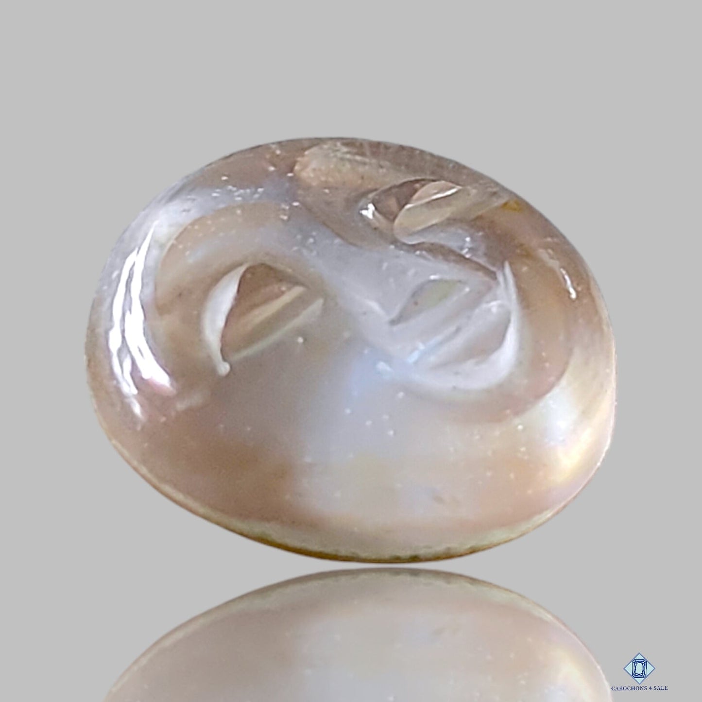 Mop + Crystal Quartz Doublets Round Doublets