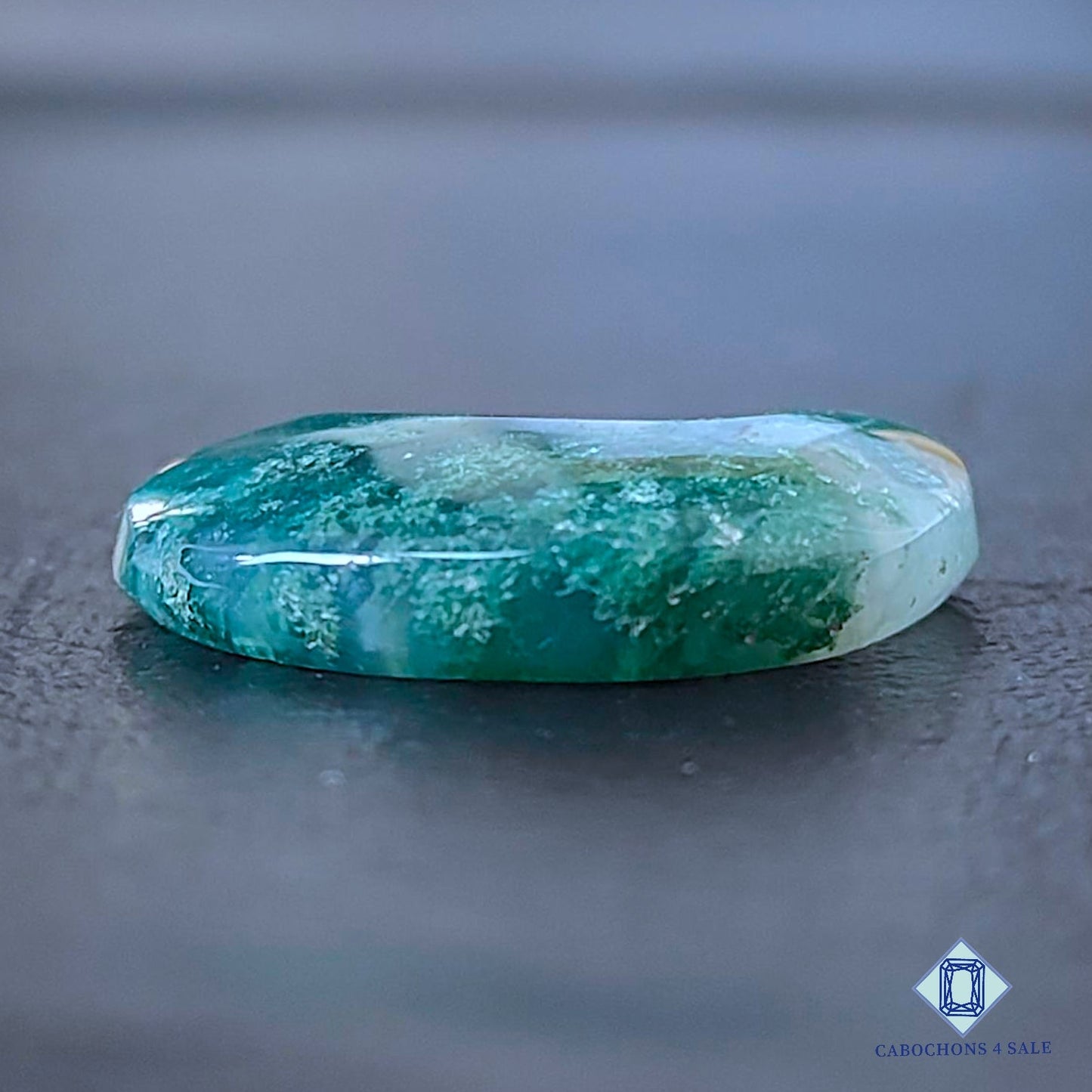 Natural Moss Agate Gemstone Fancy Carvings 23*19*5mm from Montana available for sale