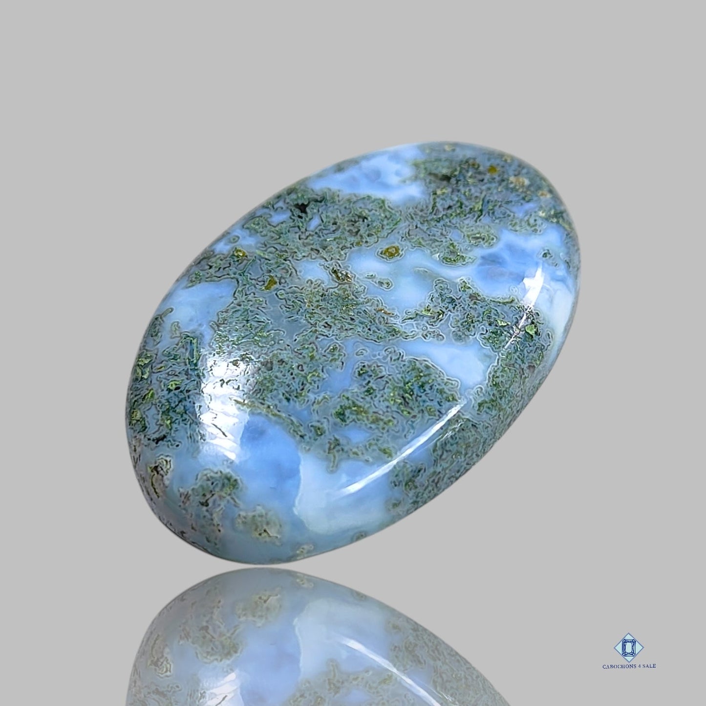 Moss Blue Opal Oval Cabochons