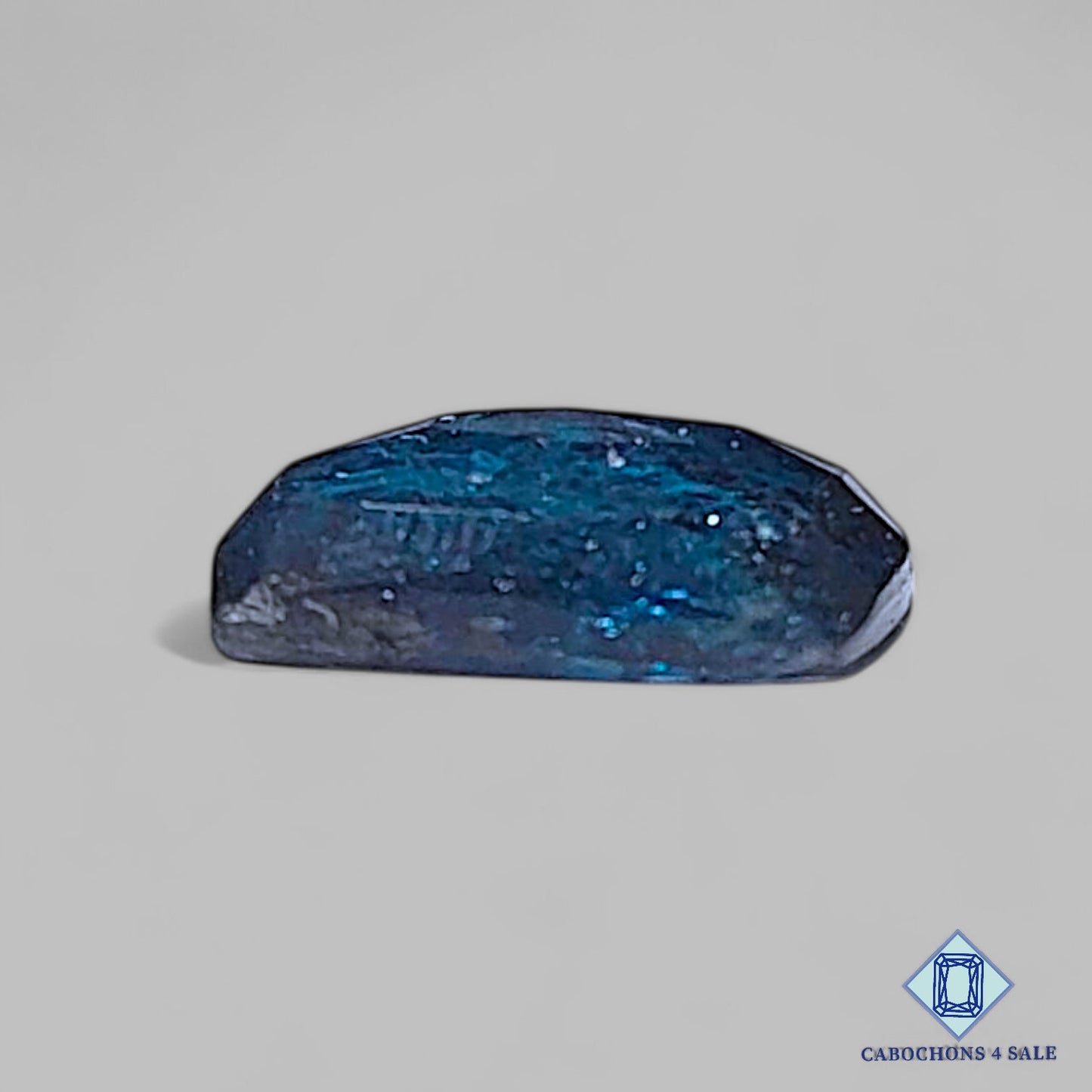 Natural Moss Teal Blue Kyanite Gemstone Rectangle Rose Cut 12*11*3mm from Brazil available for sale