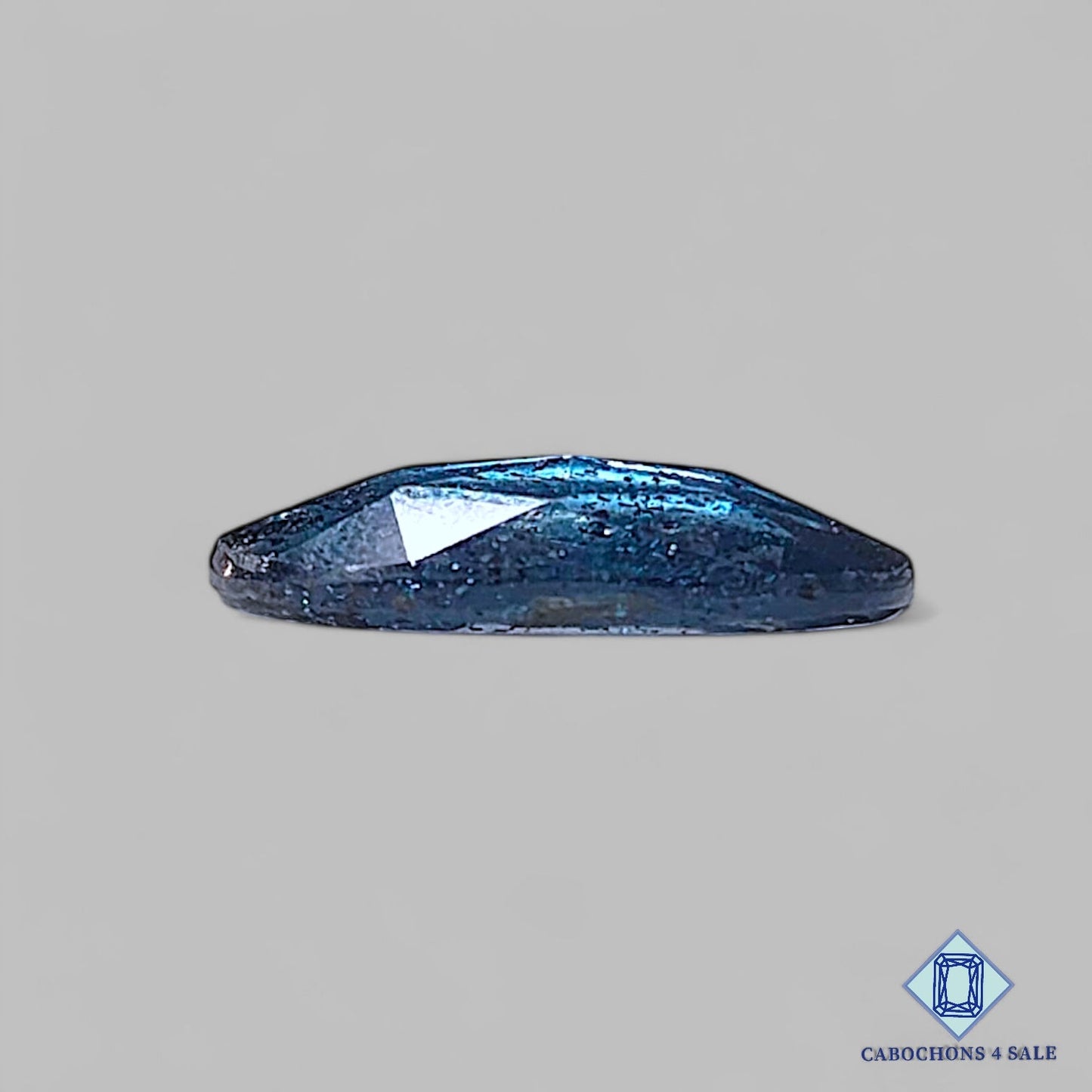 Natural Moss Teal Blue Kyanite Gemstone Oval Rose Cut 16*8*3mm from Brazil available for sale